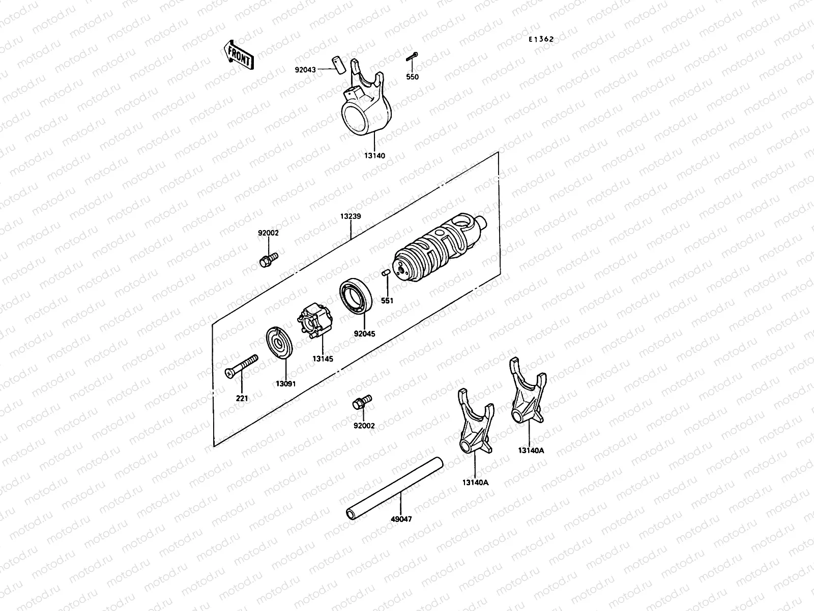Gear Change Drum/Shift Fork(s)