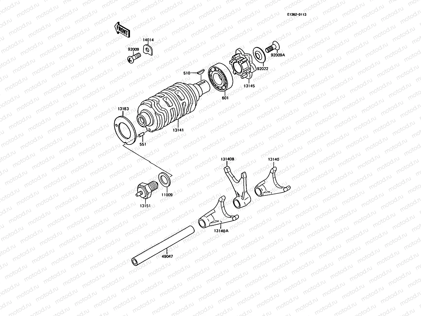 Gear Change Drum/Shift Fork(s)