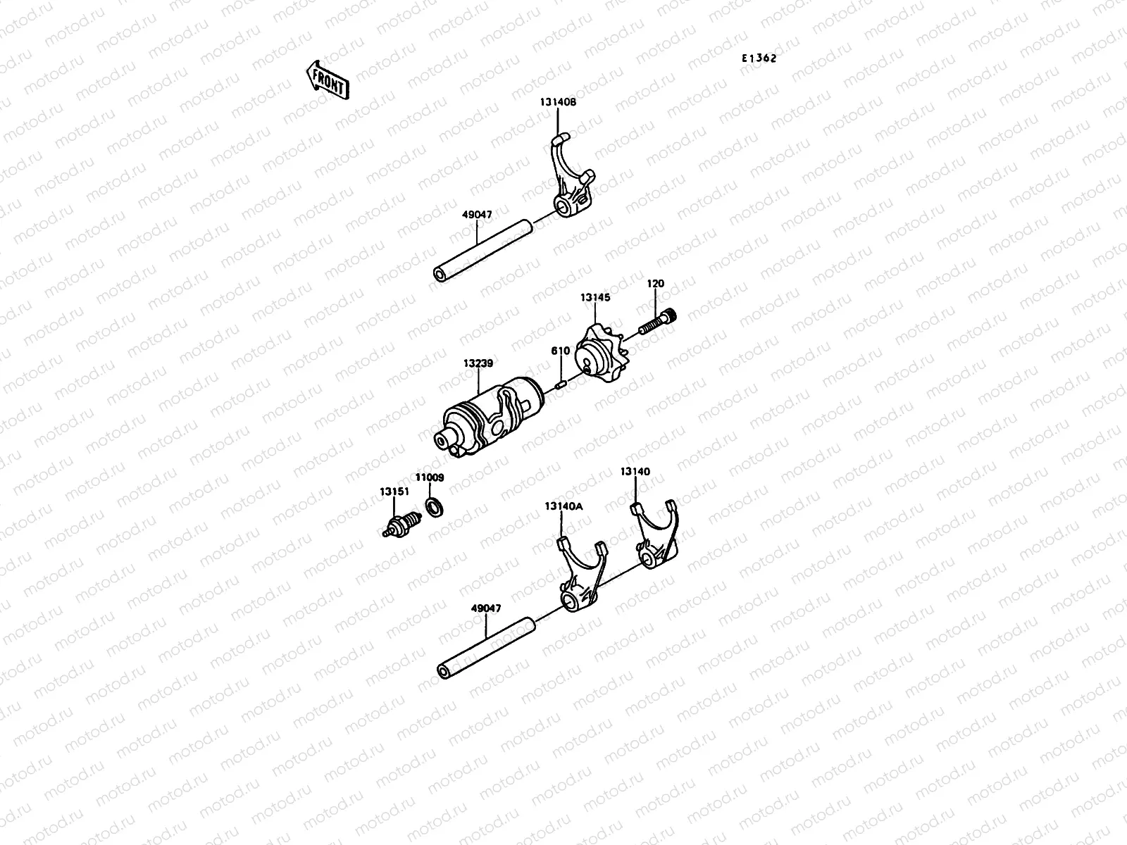Gear Change Drum/Shift Fork(s)