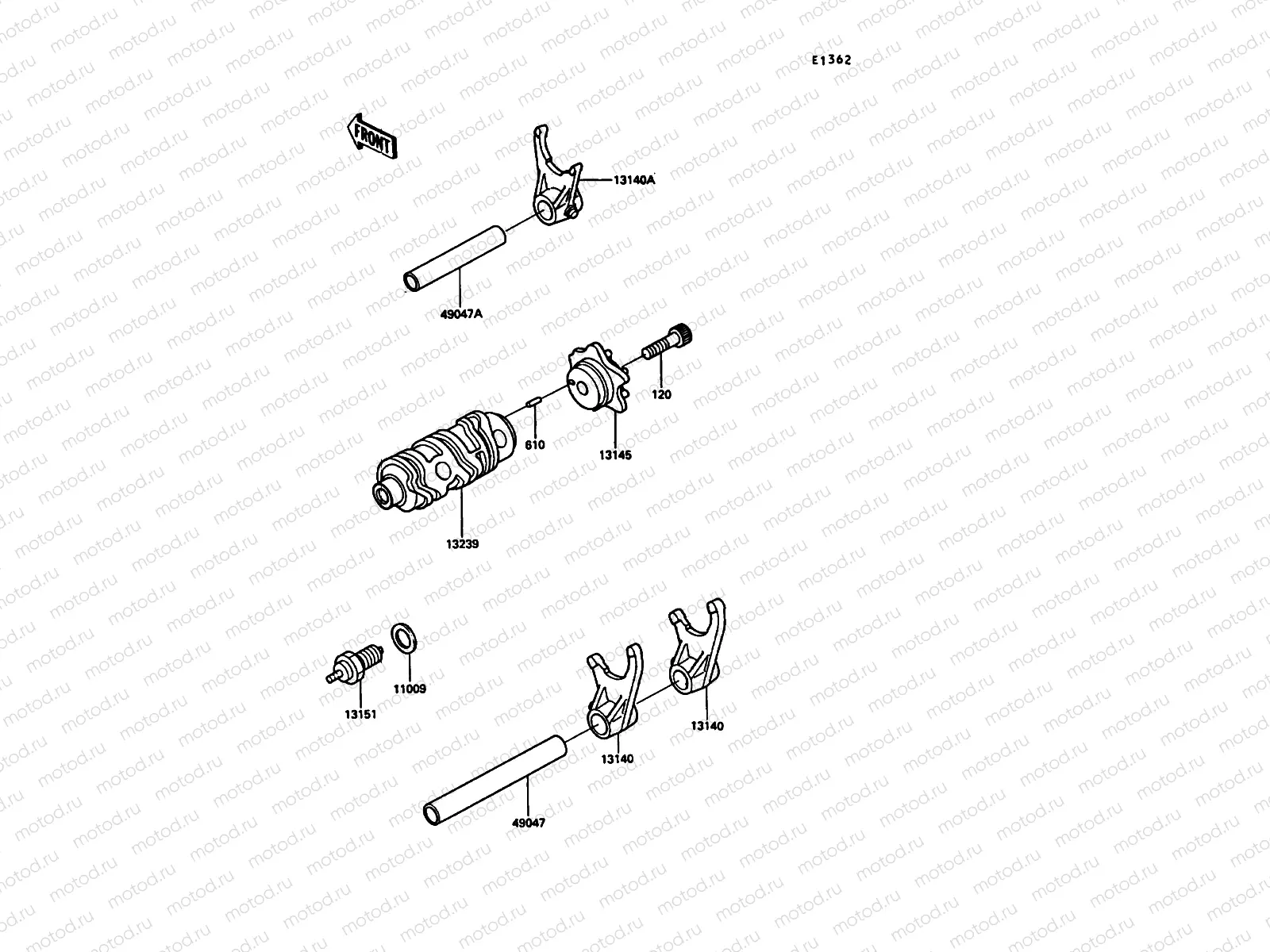 Gear Change Drum/Shift Fork(s)