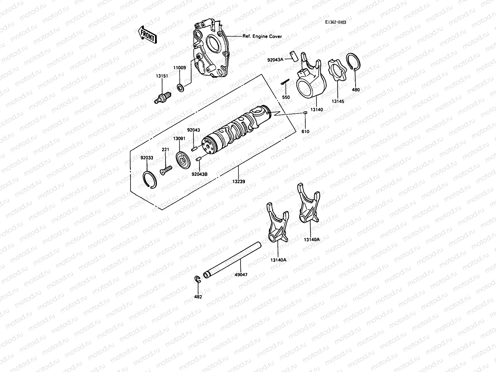 Gear Change Drum/Shift Fork(s)