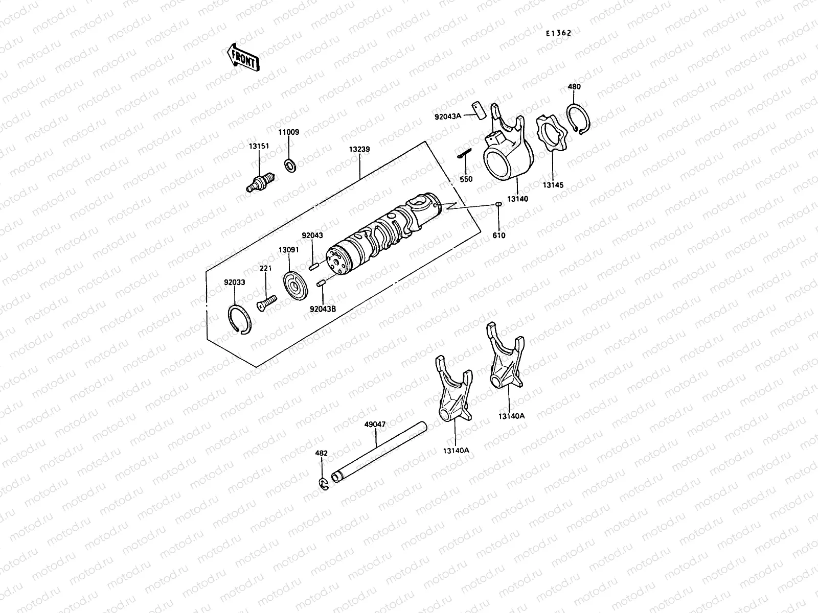 Gear Change Drum/Shift Fork(s)