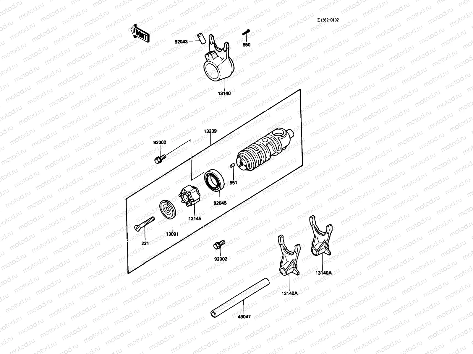 Gear Change Drum/Shift Fork(s)
