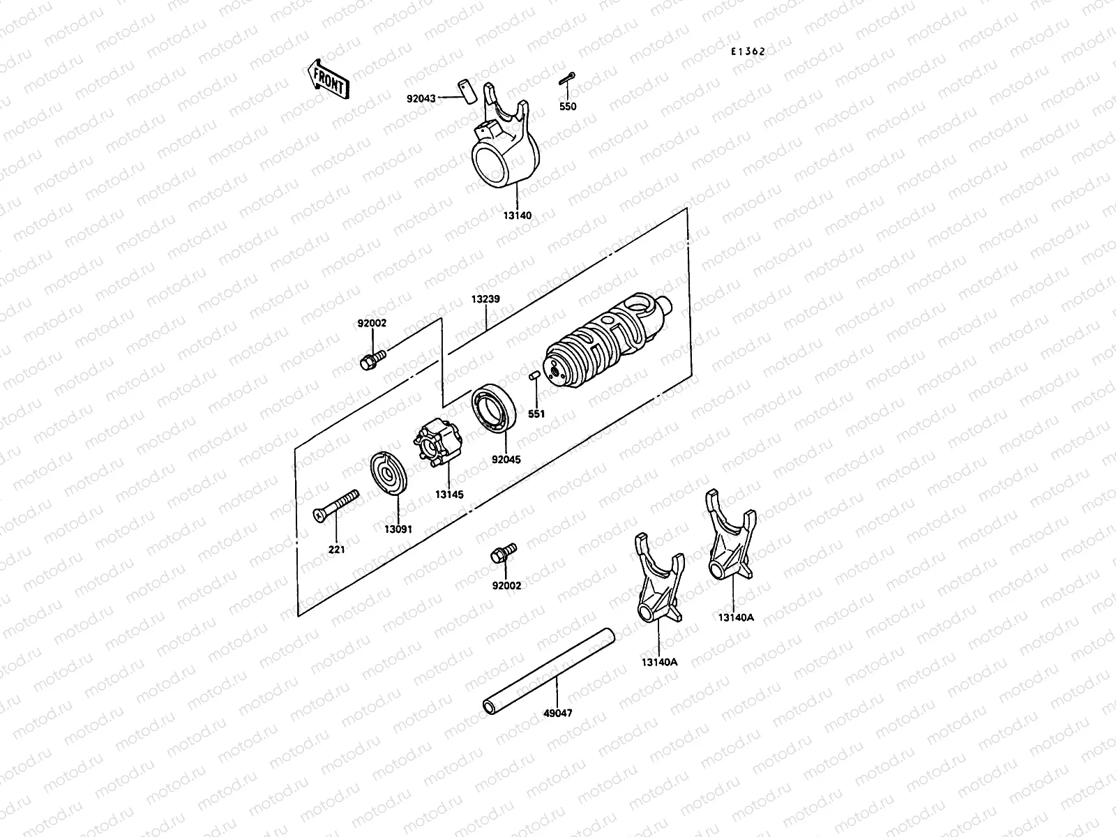 Gear Change Drum/Shift Fork(s)