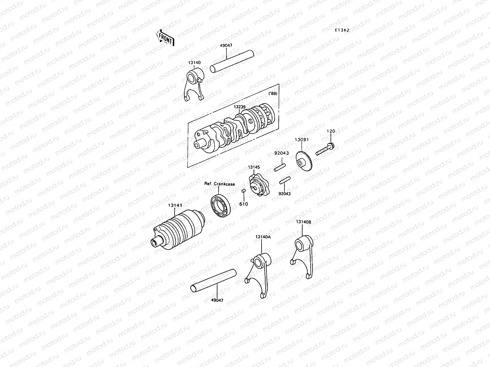 Gear Change Drum/Shift Fork(s)