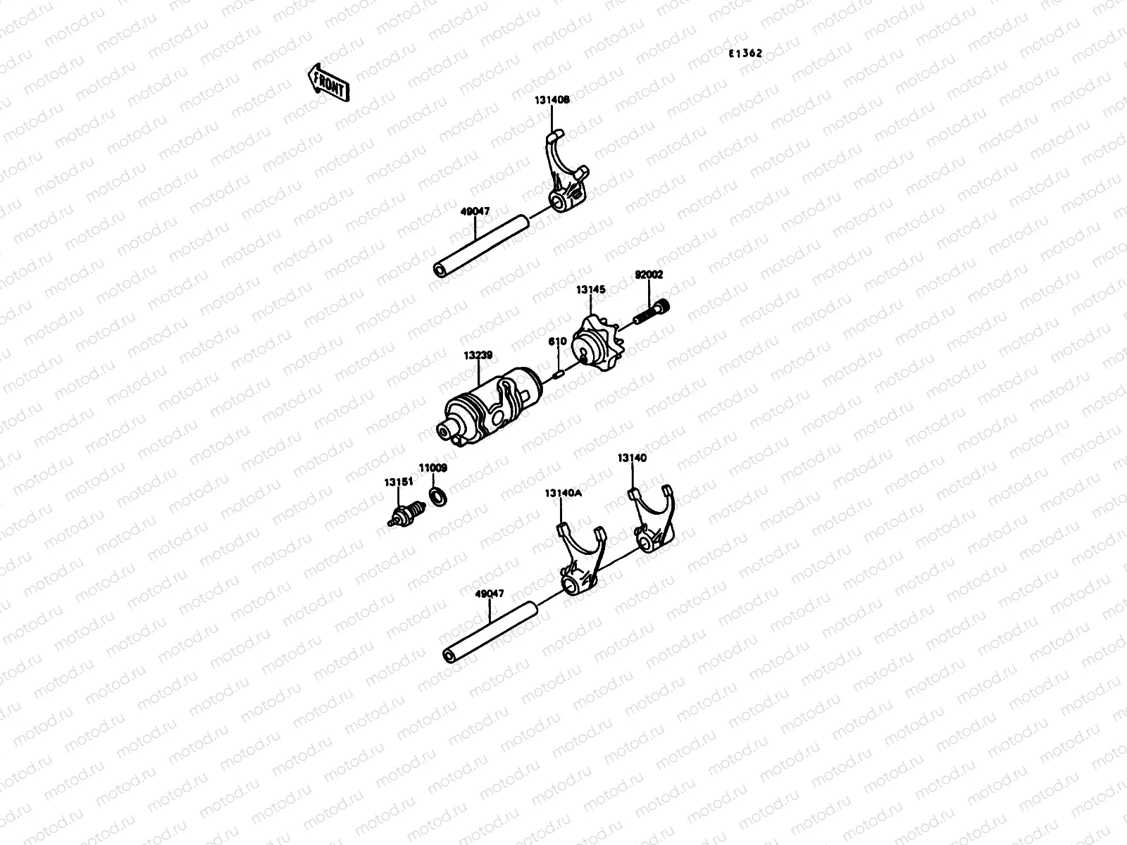 Gear Change Drum/Shift Fork(s)