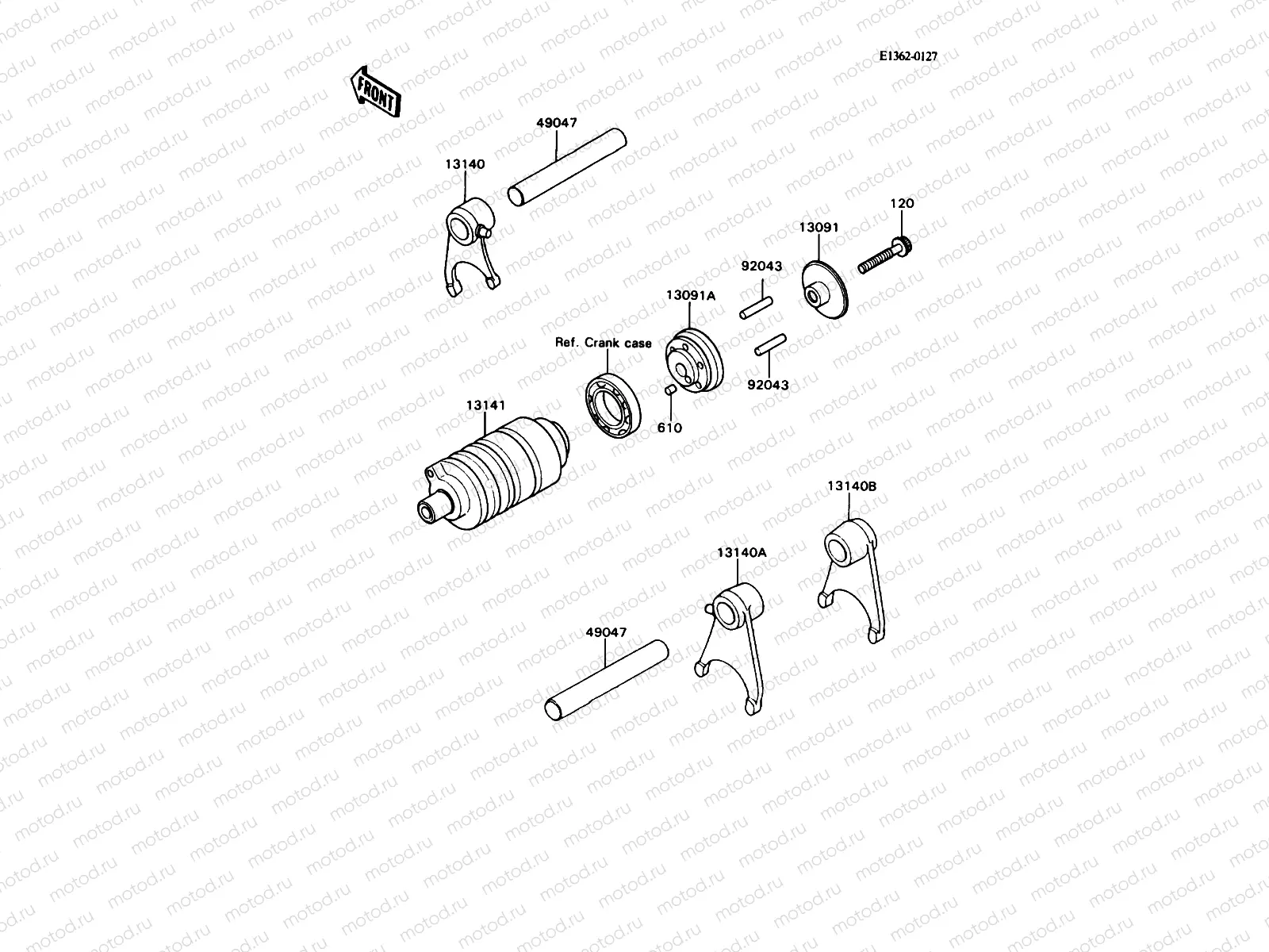 Gear Change Drum/Shift Fork(s)