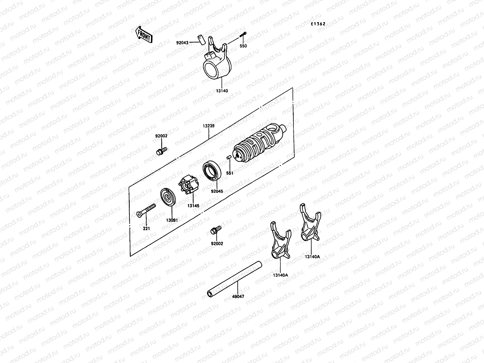 Gear Change Drum/Shift Fork(s)