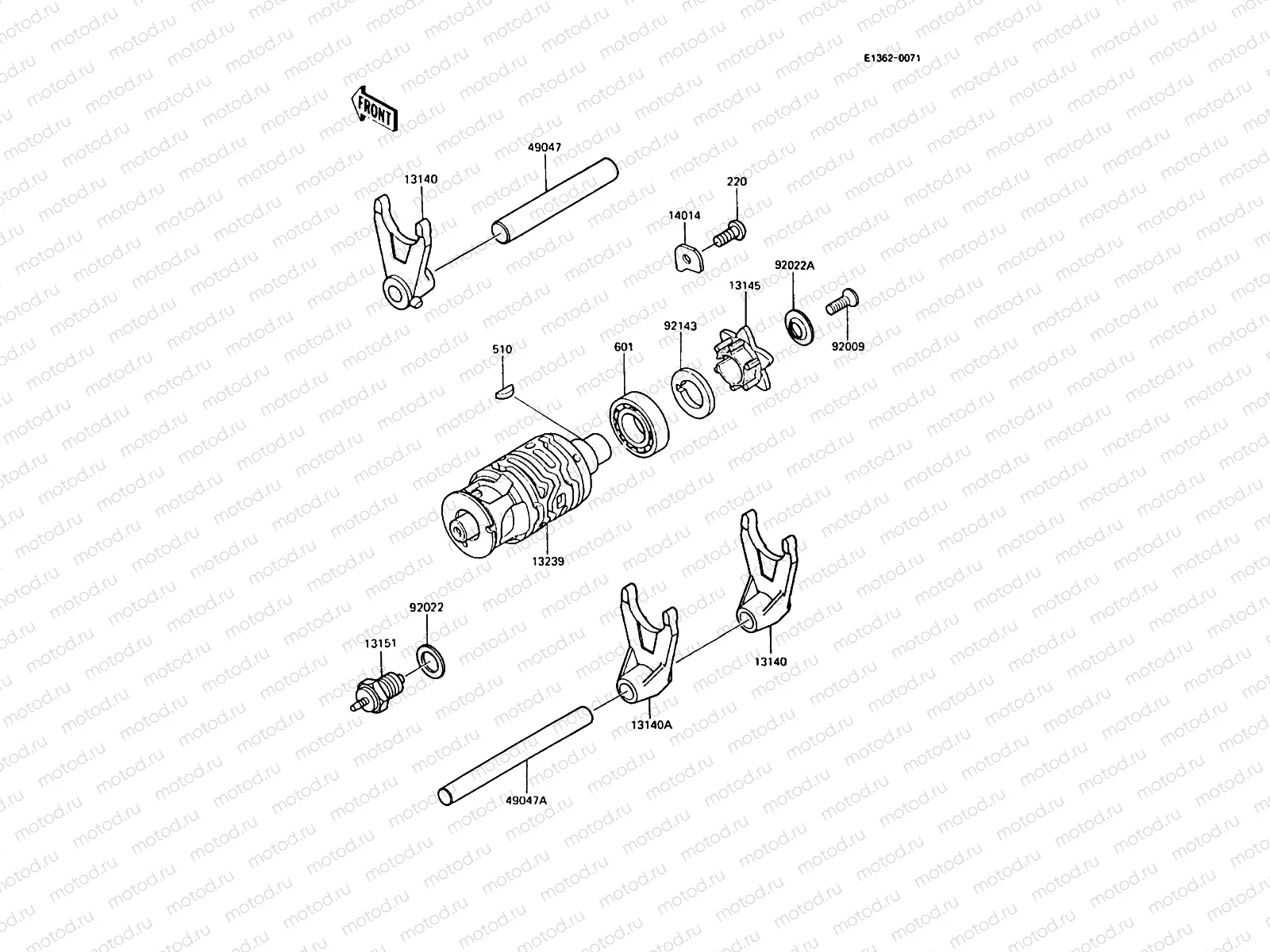 Gear Change Drum/Shift Fork(s)