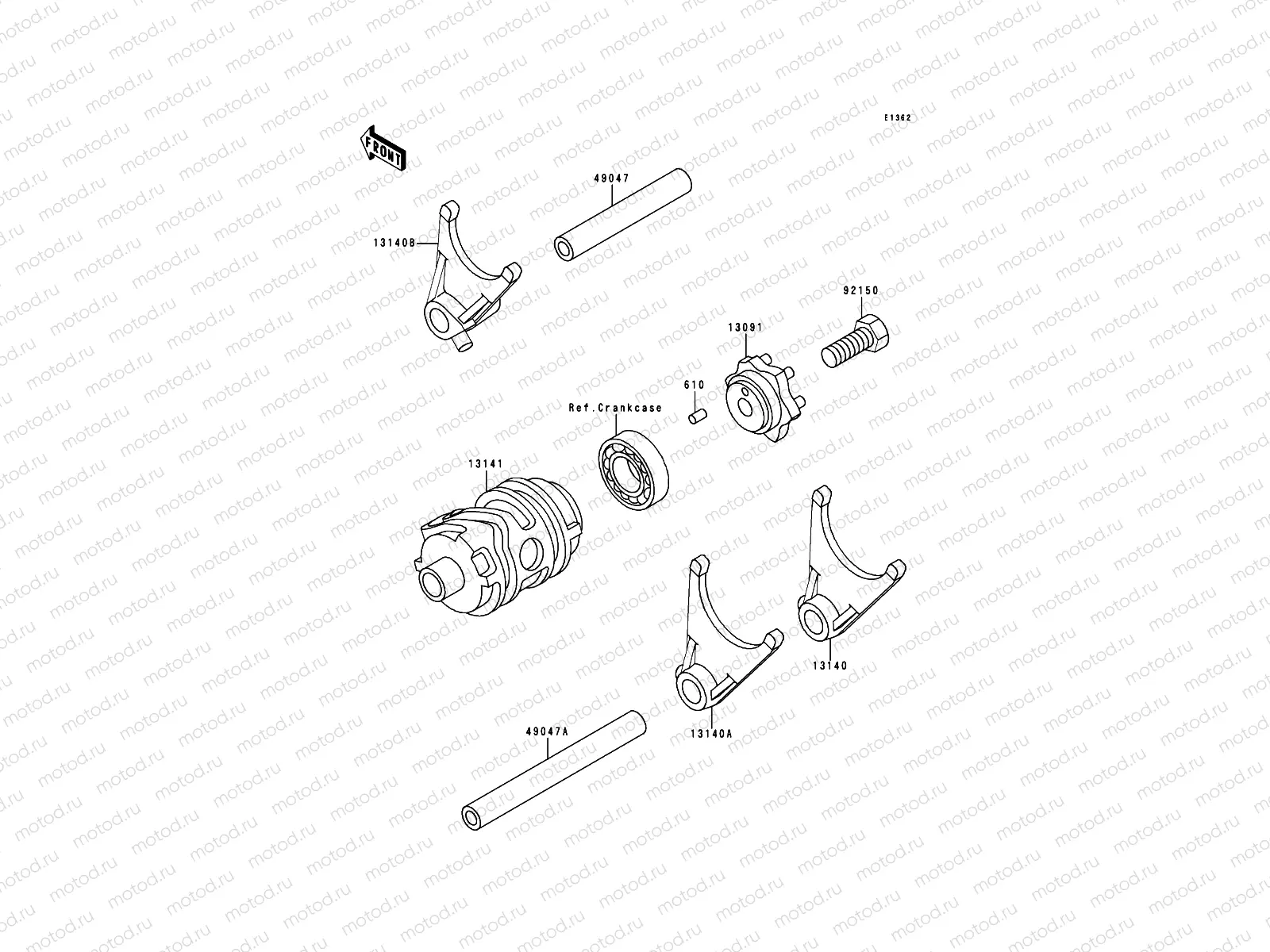 Gear Change Drum/Shift Fork(s)