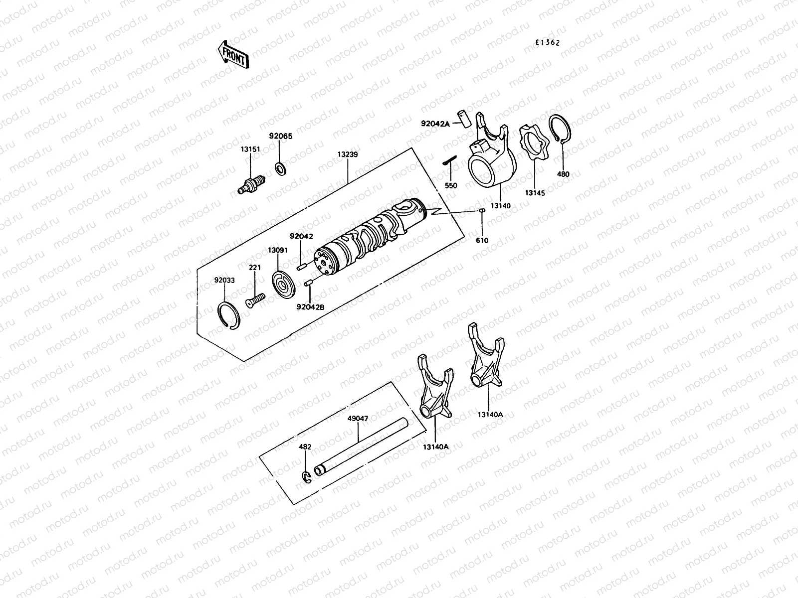 Gear Change Drum/Shift Fork(s)