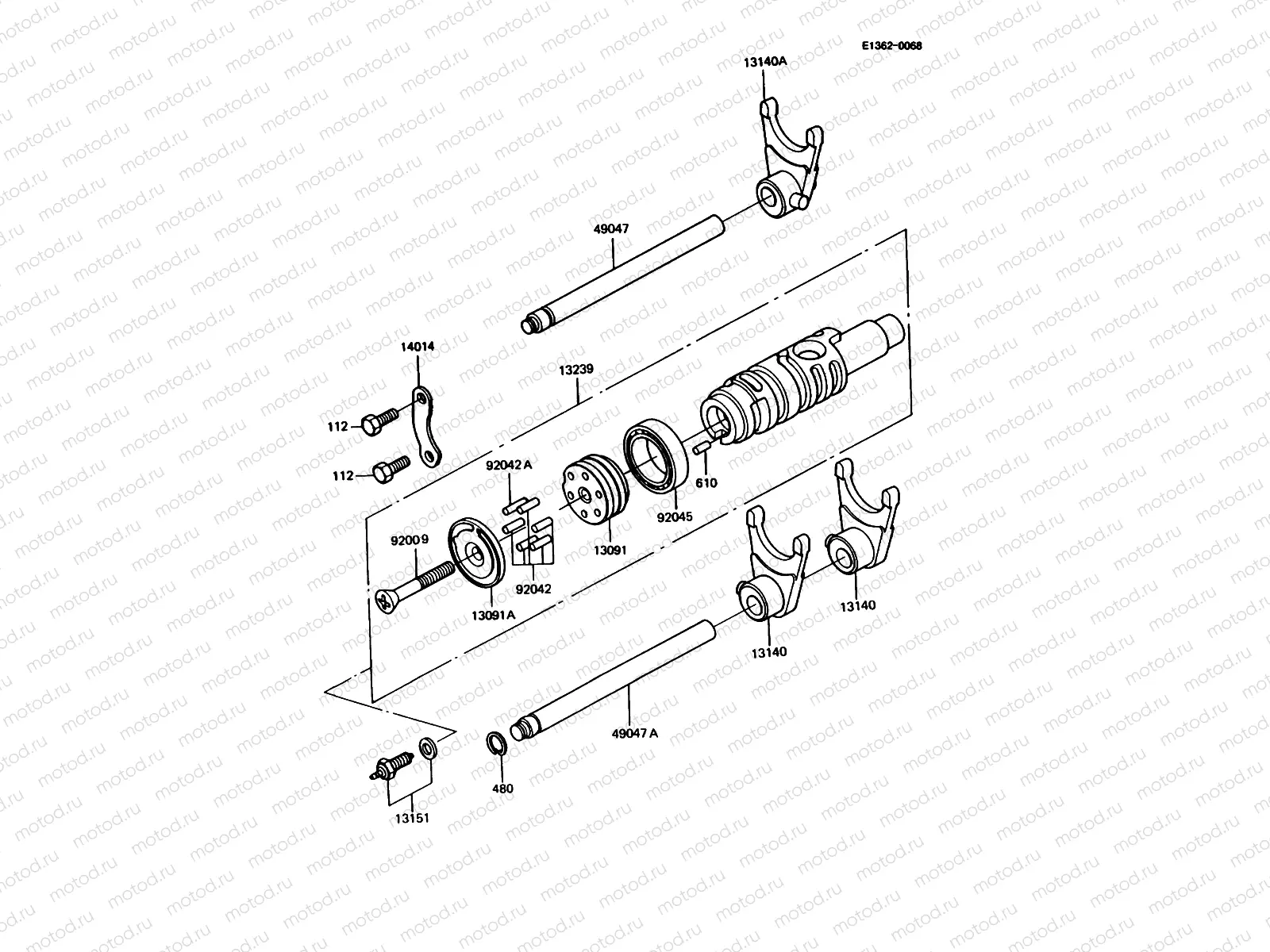 Gear Change Drum/Shift Fork(s)