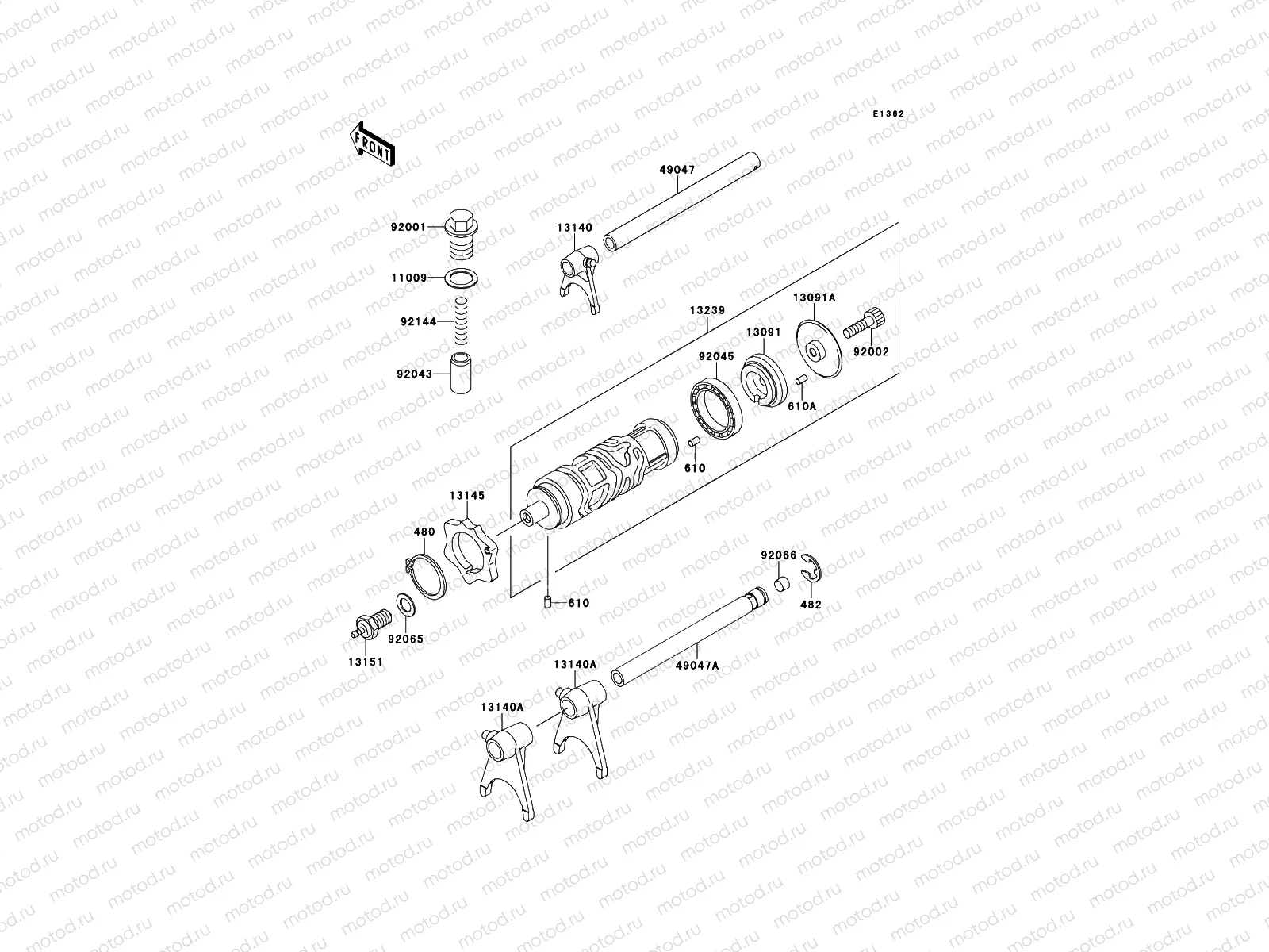 Gear Change Drum/Shift Fork(s)