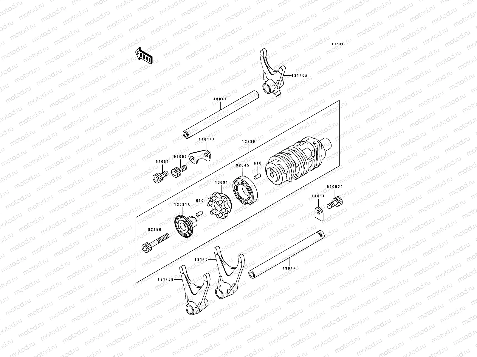 Gear Change Drum/Shift Fork(s)