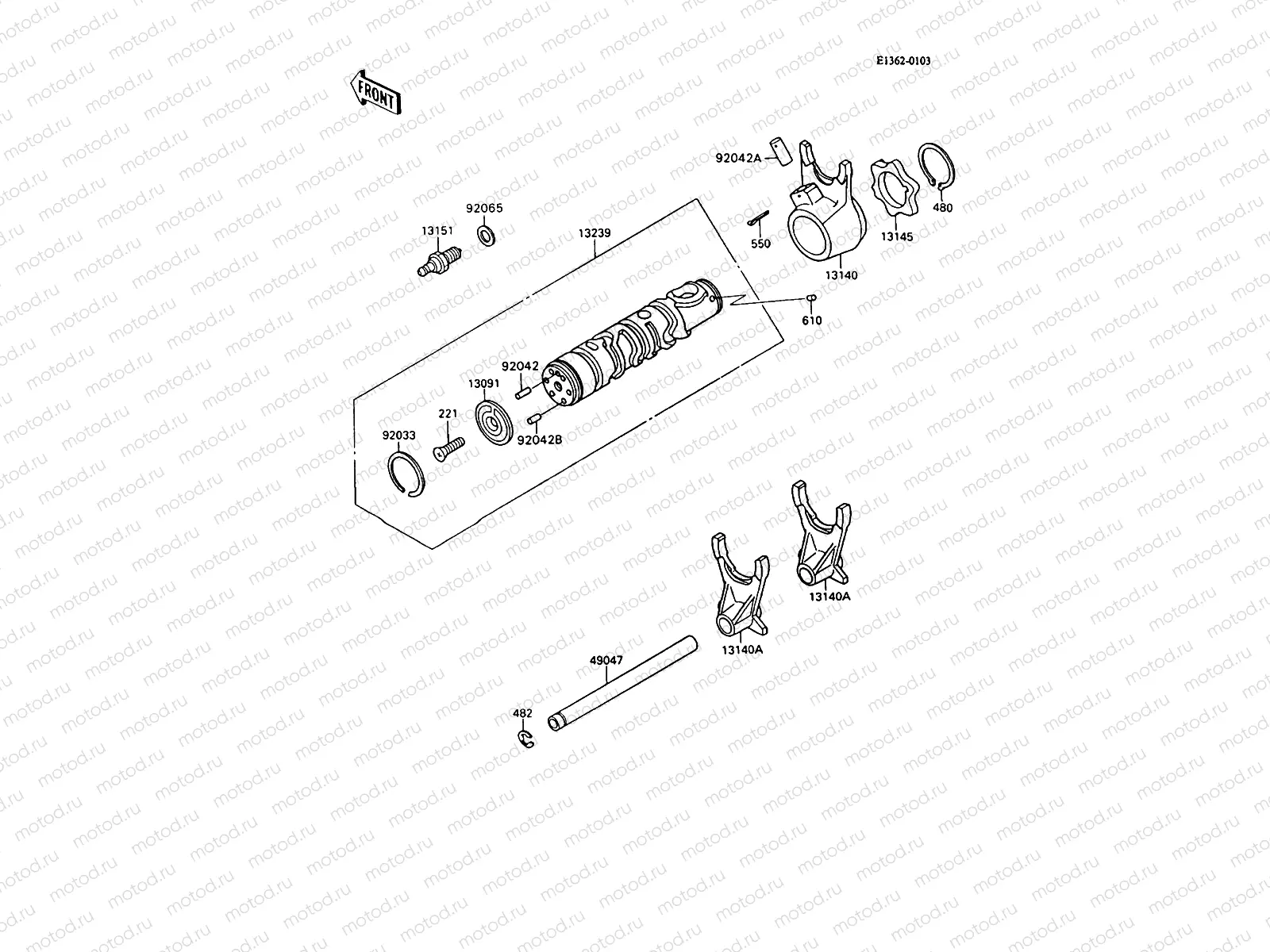 Gear Change Drum/Shift Fork(s)