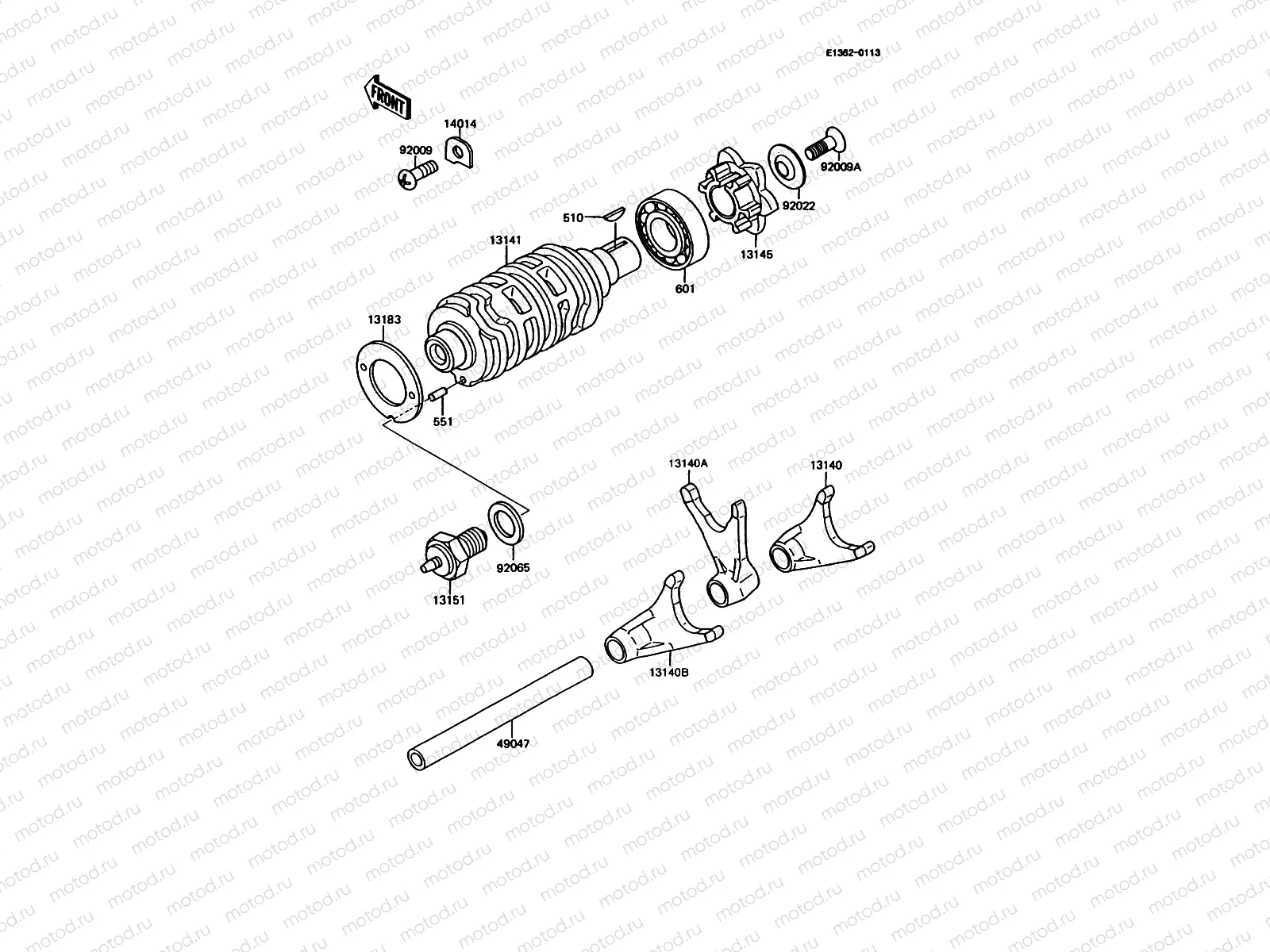 Gear Change Drum/Shift Fork(s)