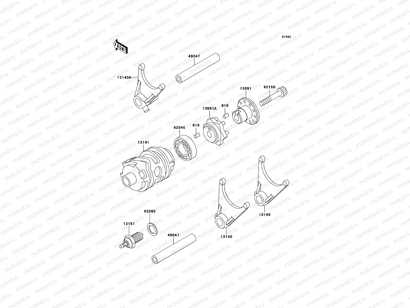 Gear Change Drum/Shift Fork(s)