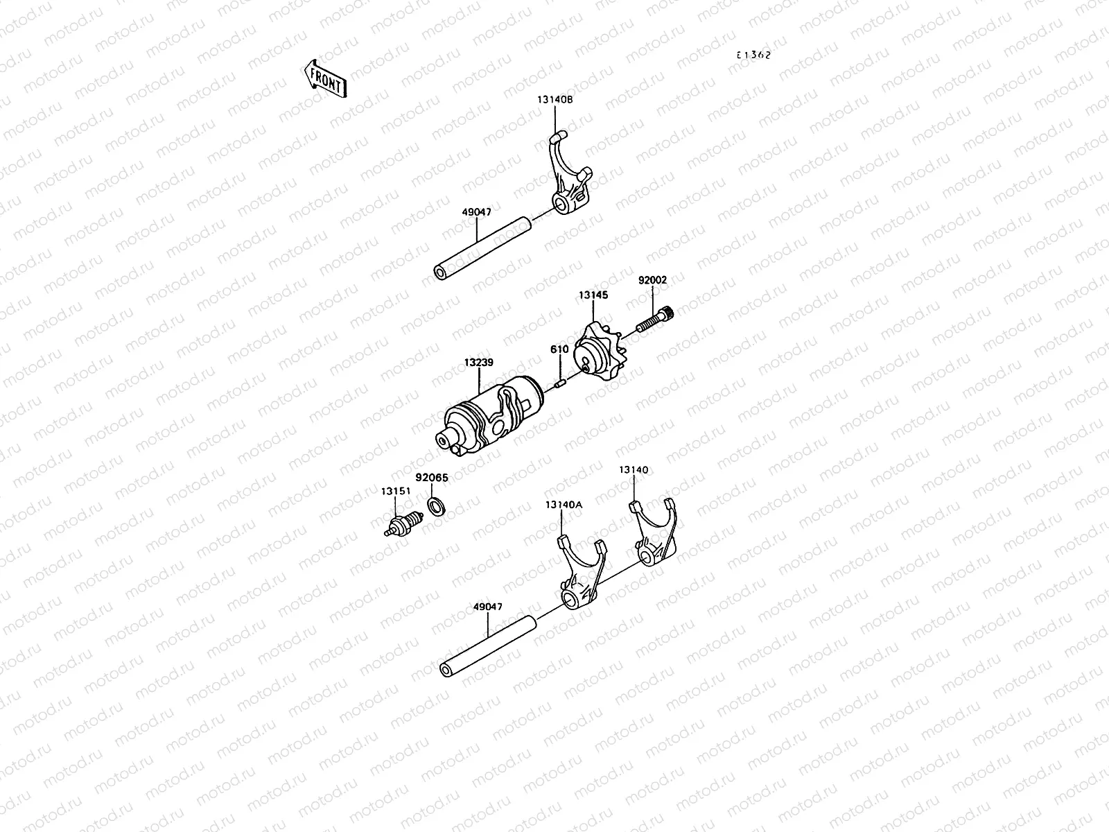 Gear Change Drum/Shift Fork(s)