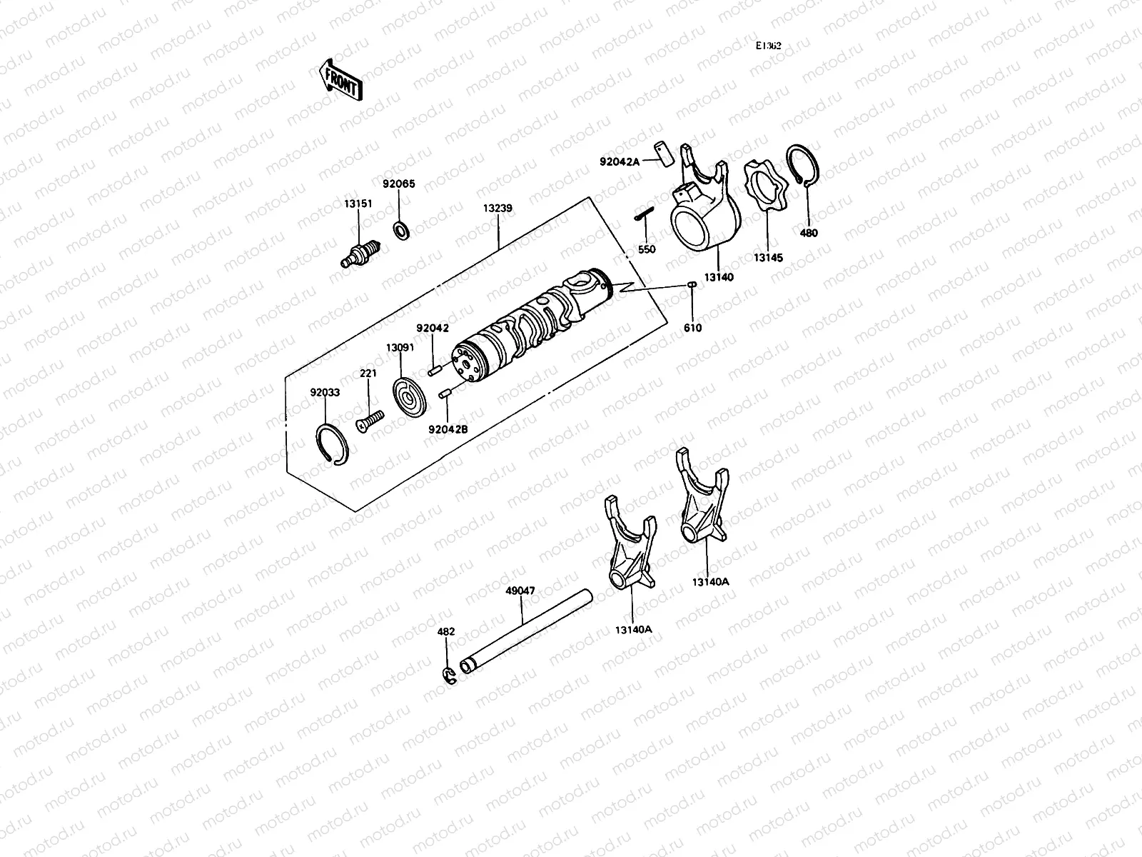 Gear Change Drum/Shift Fork(s)