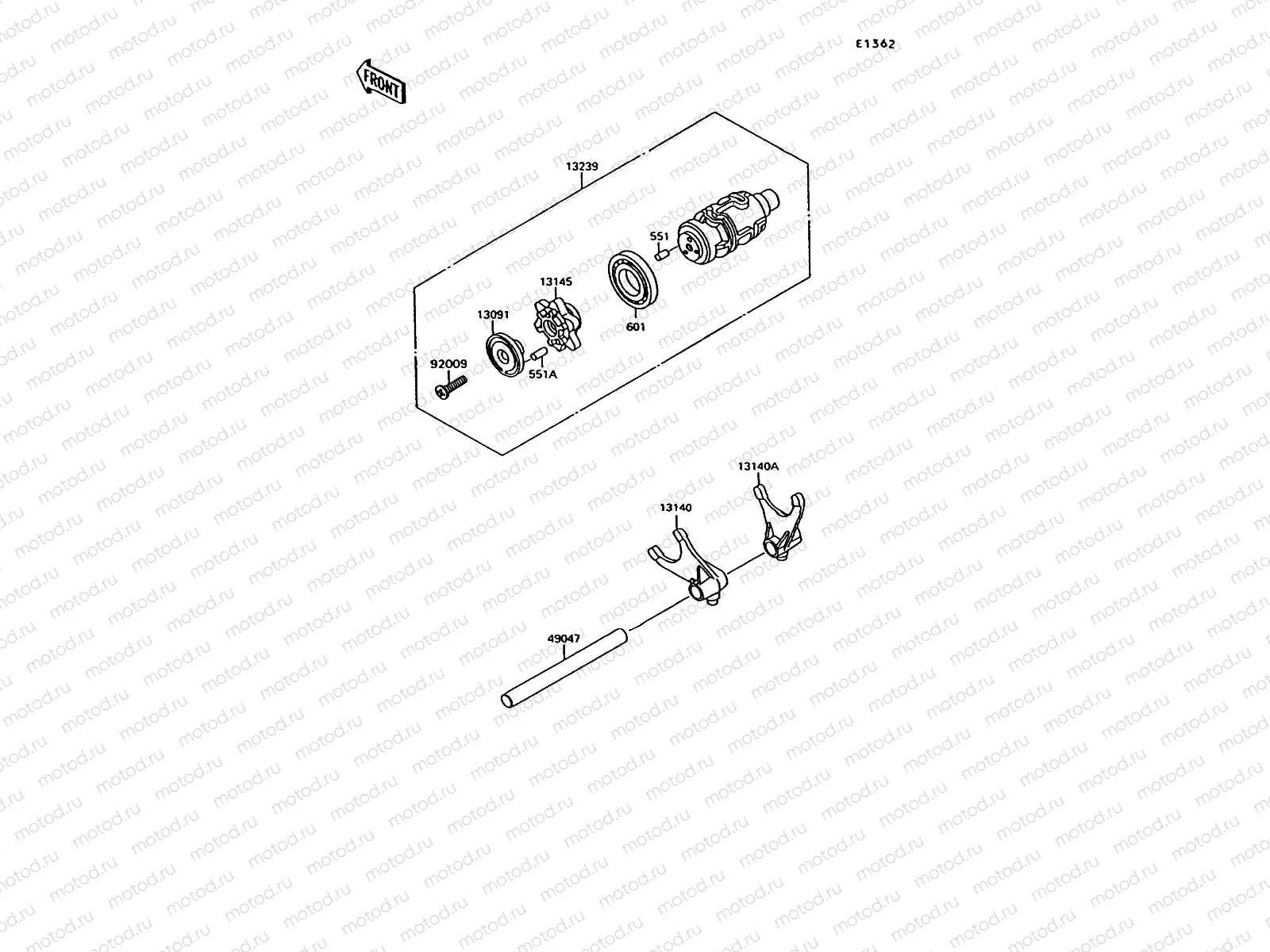 Gear Change Drum/Shift Fork(s)