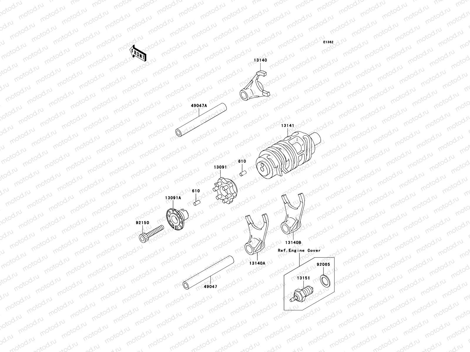 Gear Change Drum/Shift Fork(s)