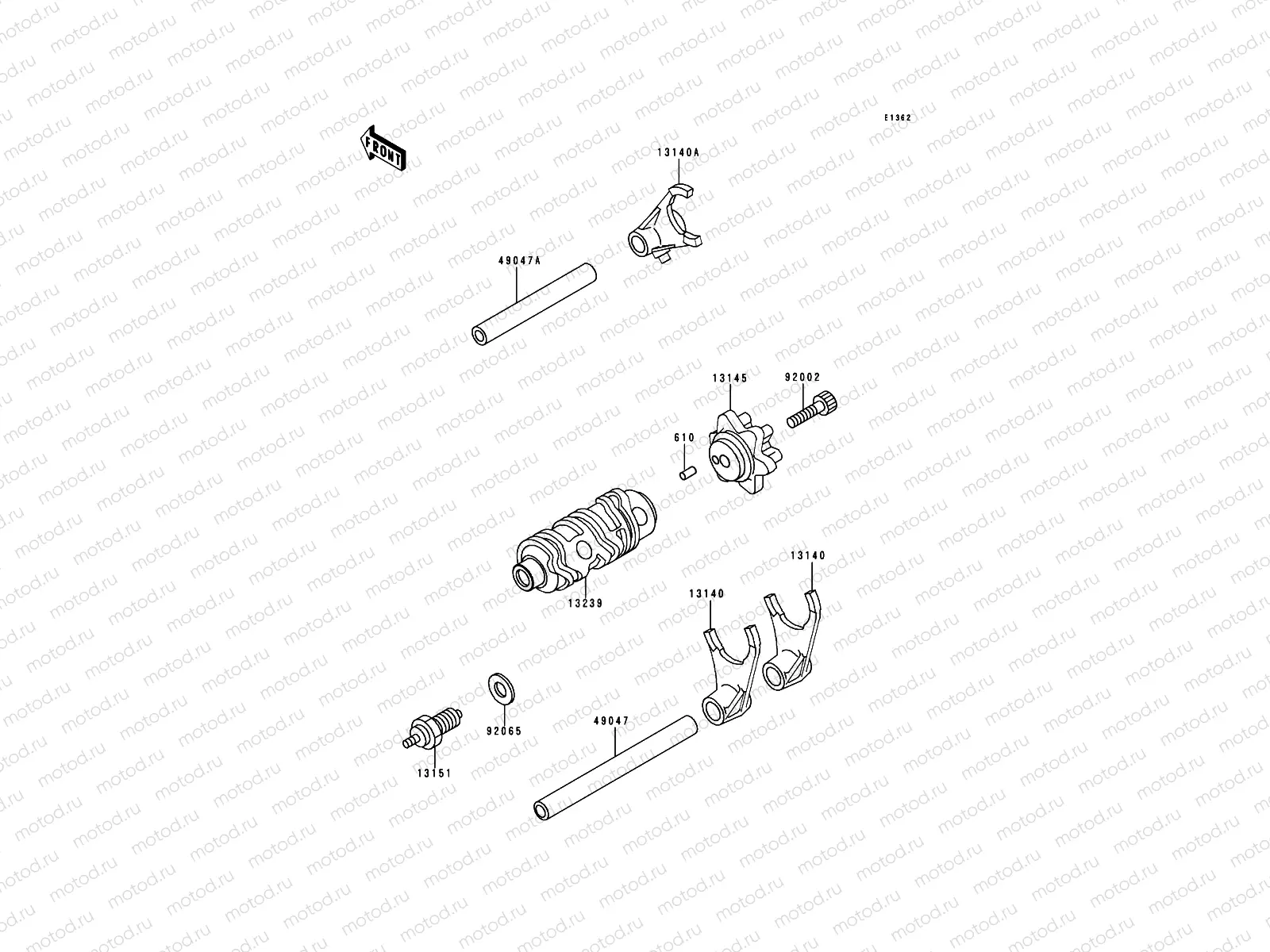 Gear Change Drum/Shift Fork(s)