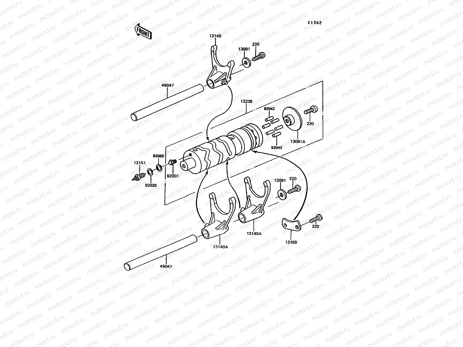 Gear Change Drum/Shift Fork(s)