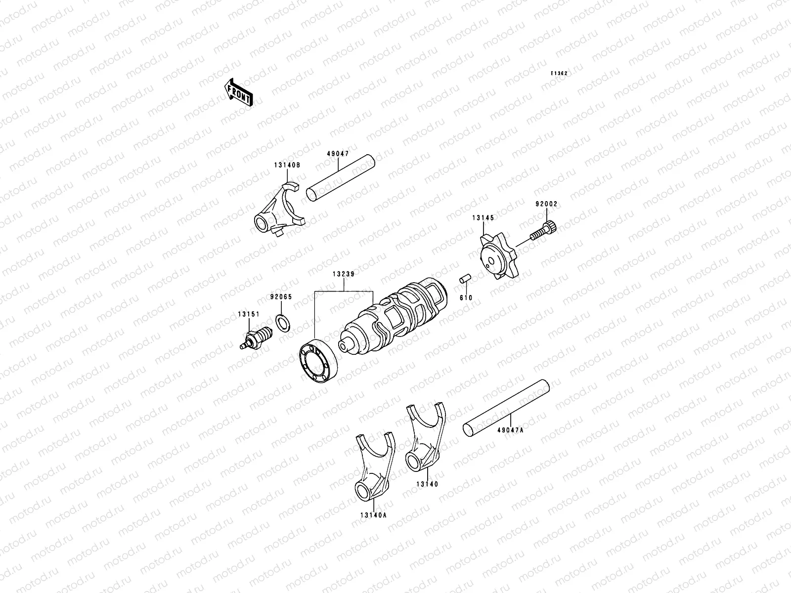 Gear Change Drum/Shift Fork(s)