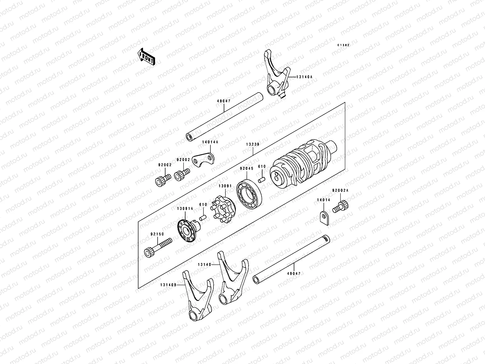 Gear Change Drum/Shift Fork(s)
