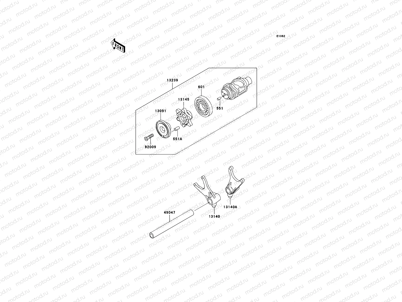 Gear Change Drum/Shift Fork(s)