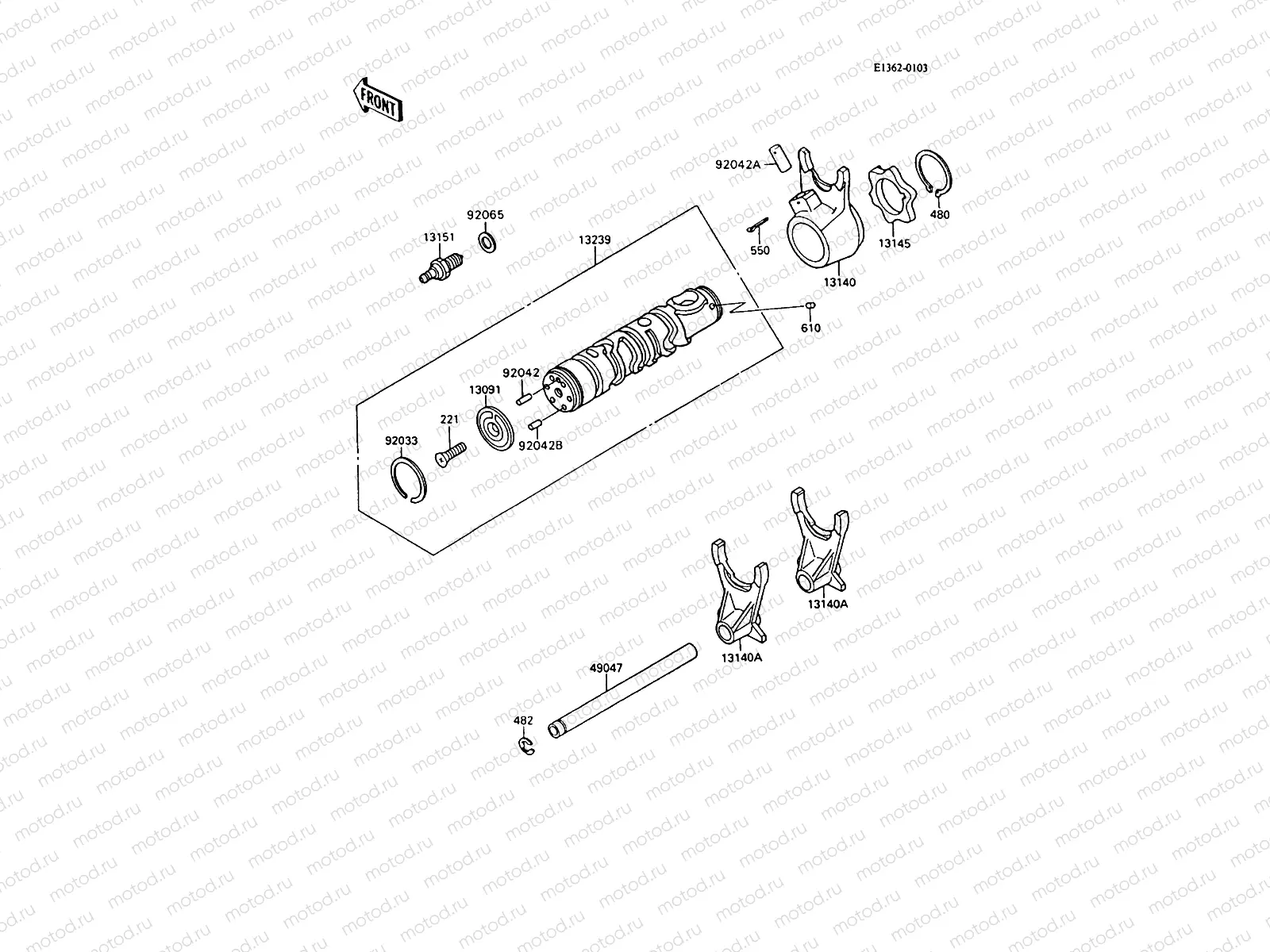 Gear Change Drum/Shift Fork(s)