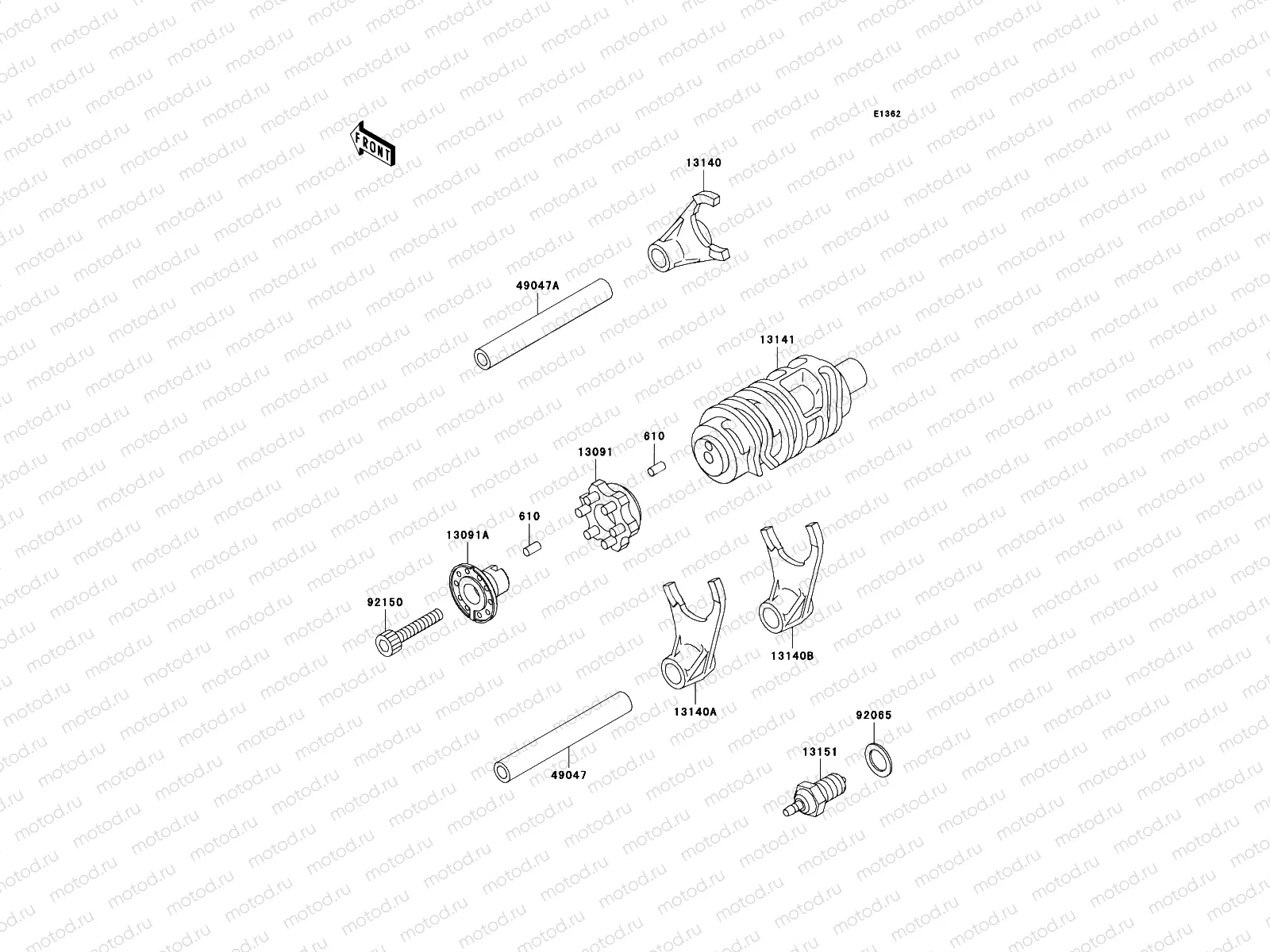 Gear Change Drum/Shift Fork(s)