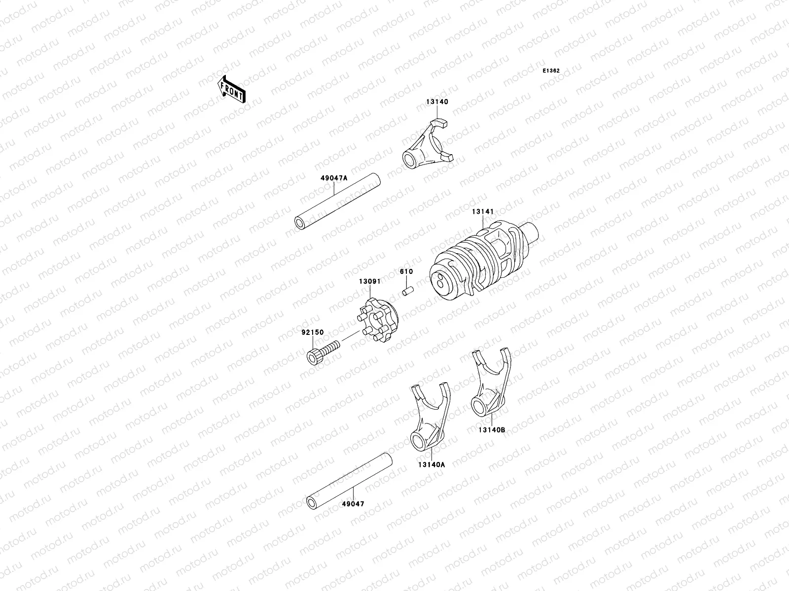 Gear Change Drum/Shift Fork(s)