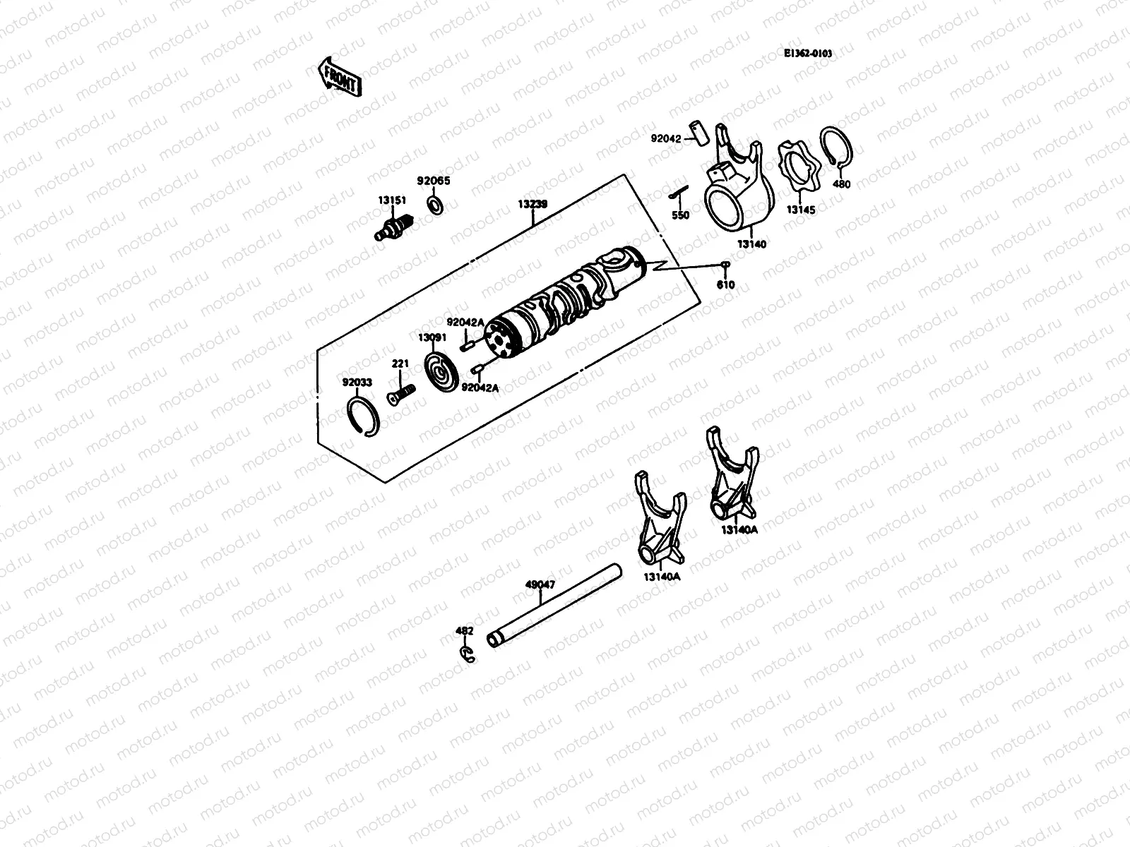 Gear Change Drum/Shift Fork(s)