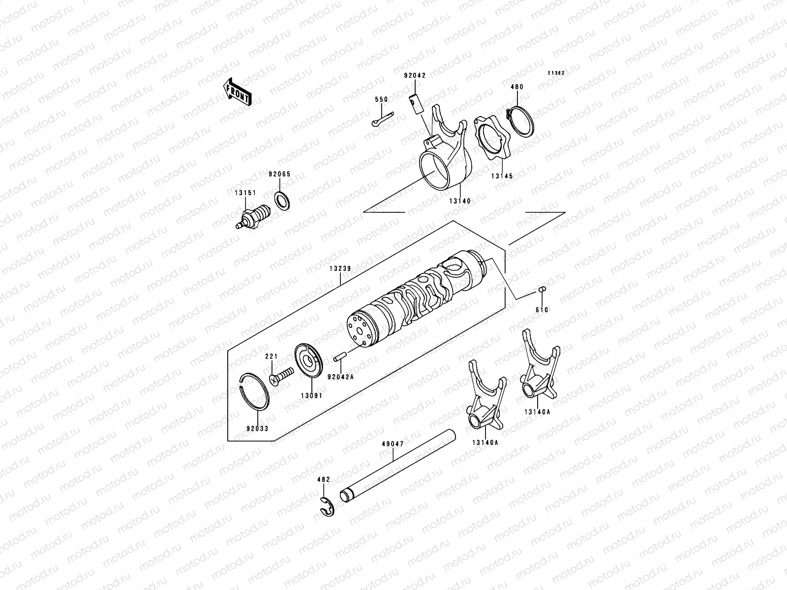 Gear Change Drum/Shift Fork(s)
