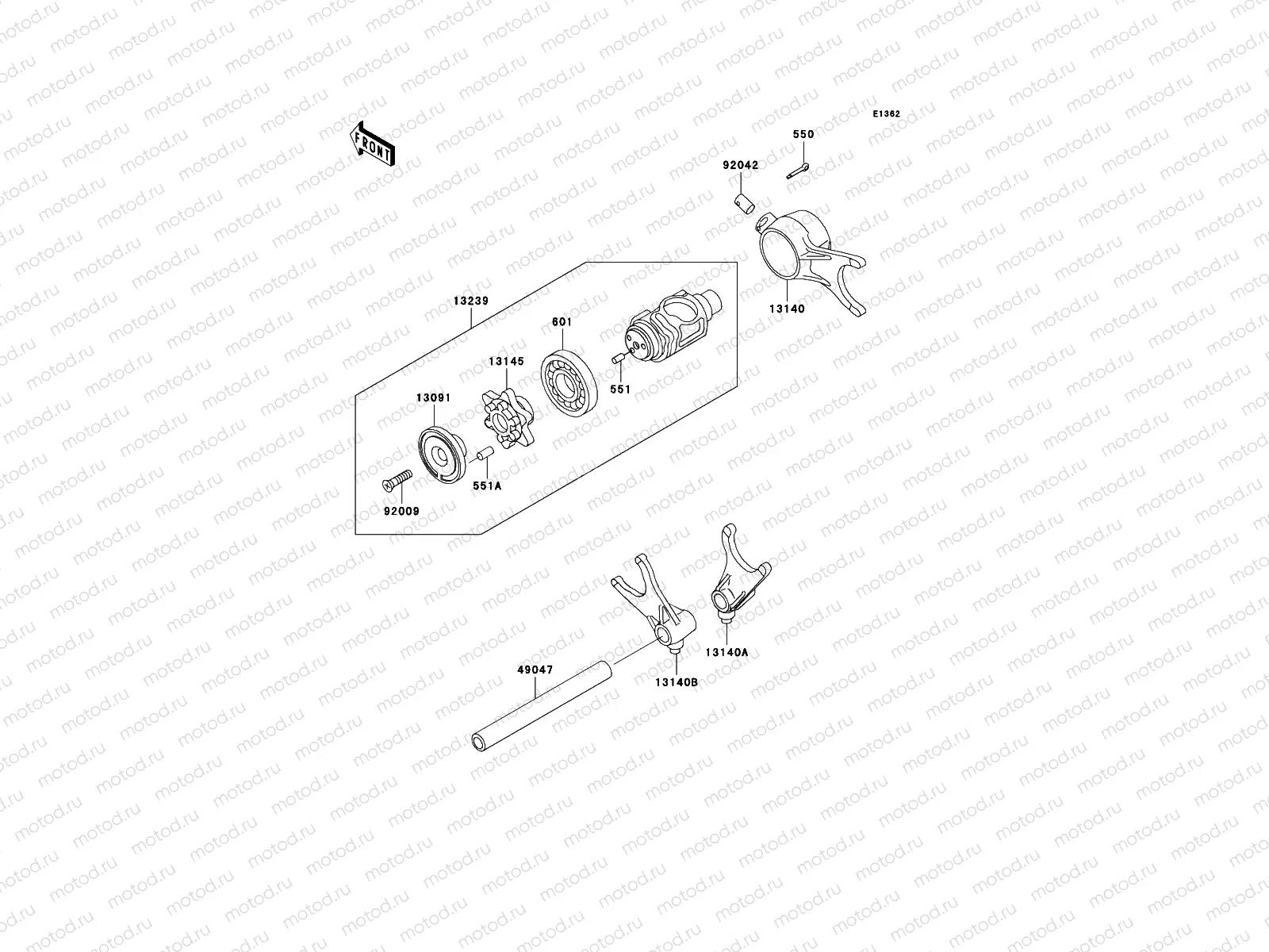 Gear Change Drum/Shift Fork(s)