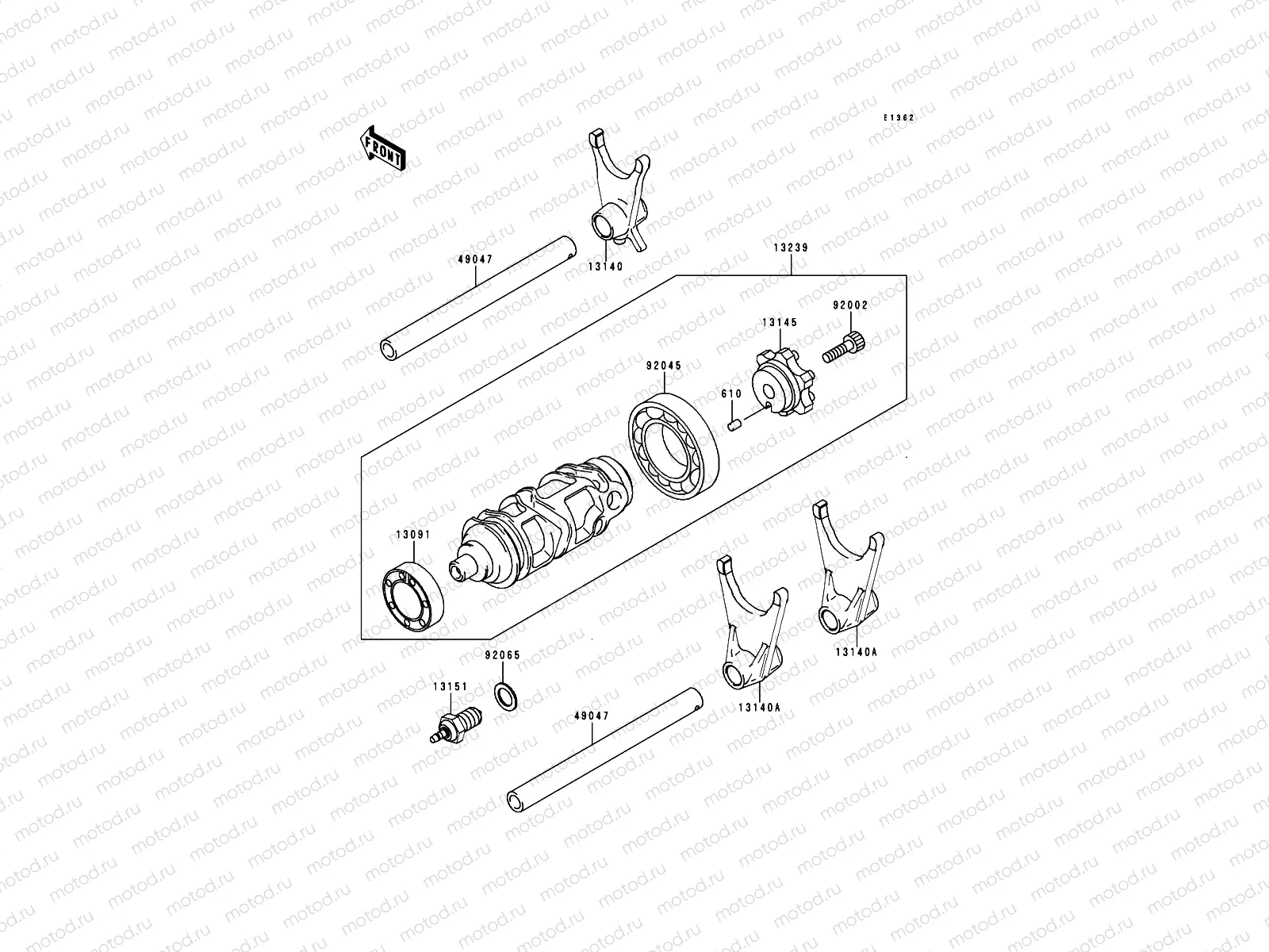 Gear Change Drum/Shift Fork(s)