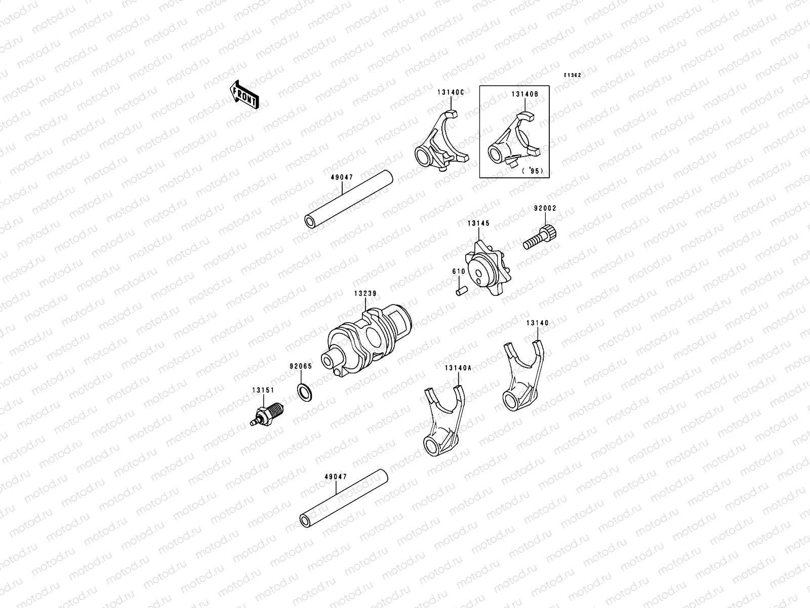 Gear Change Drum/Shift Fork(s)