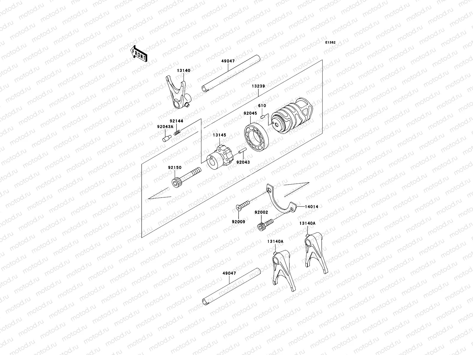 Gear Change Drum/Shift Fork(s)