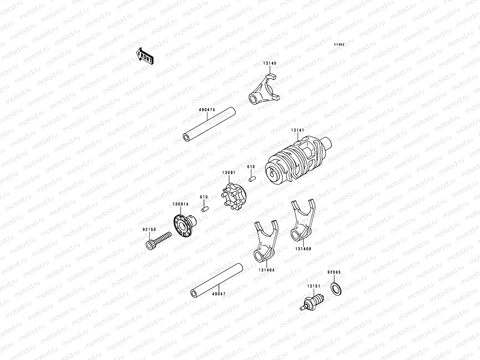 Gear Change Drum/Shift Fork(s)