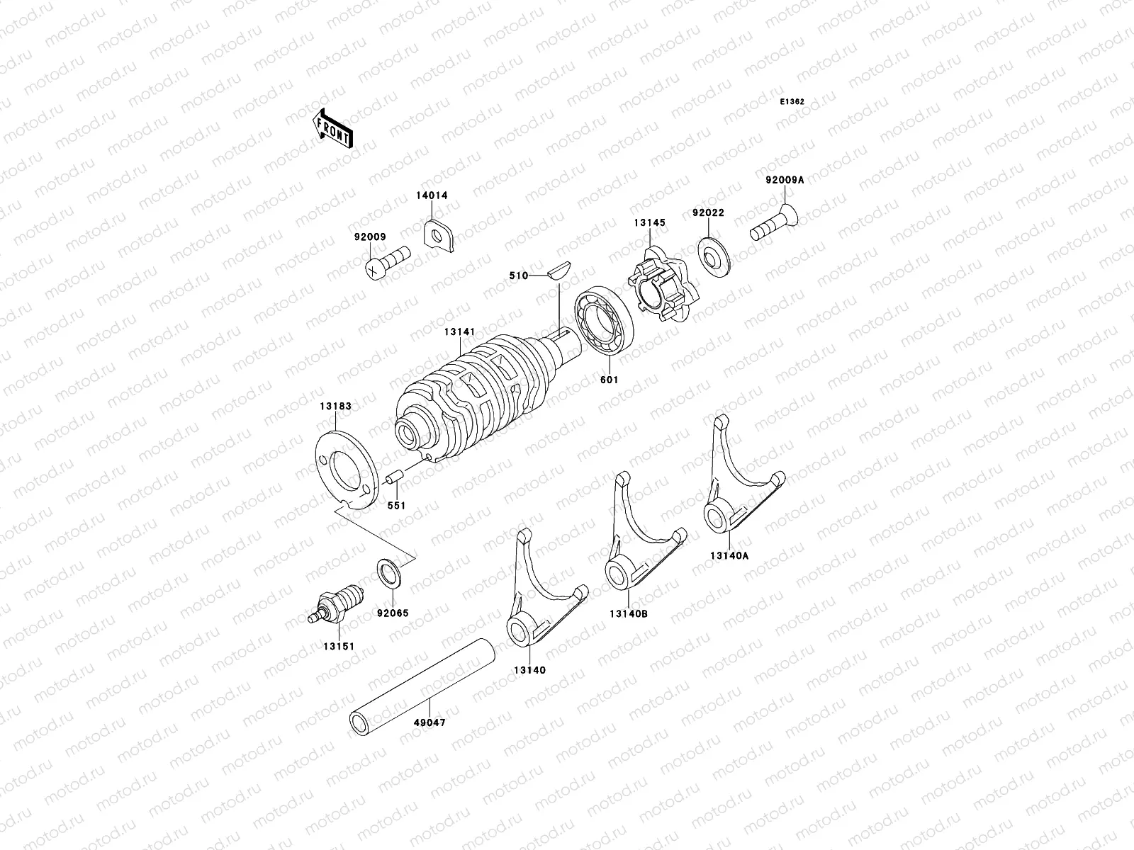 Gear Change Drum/Shift Fork(s)