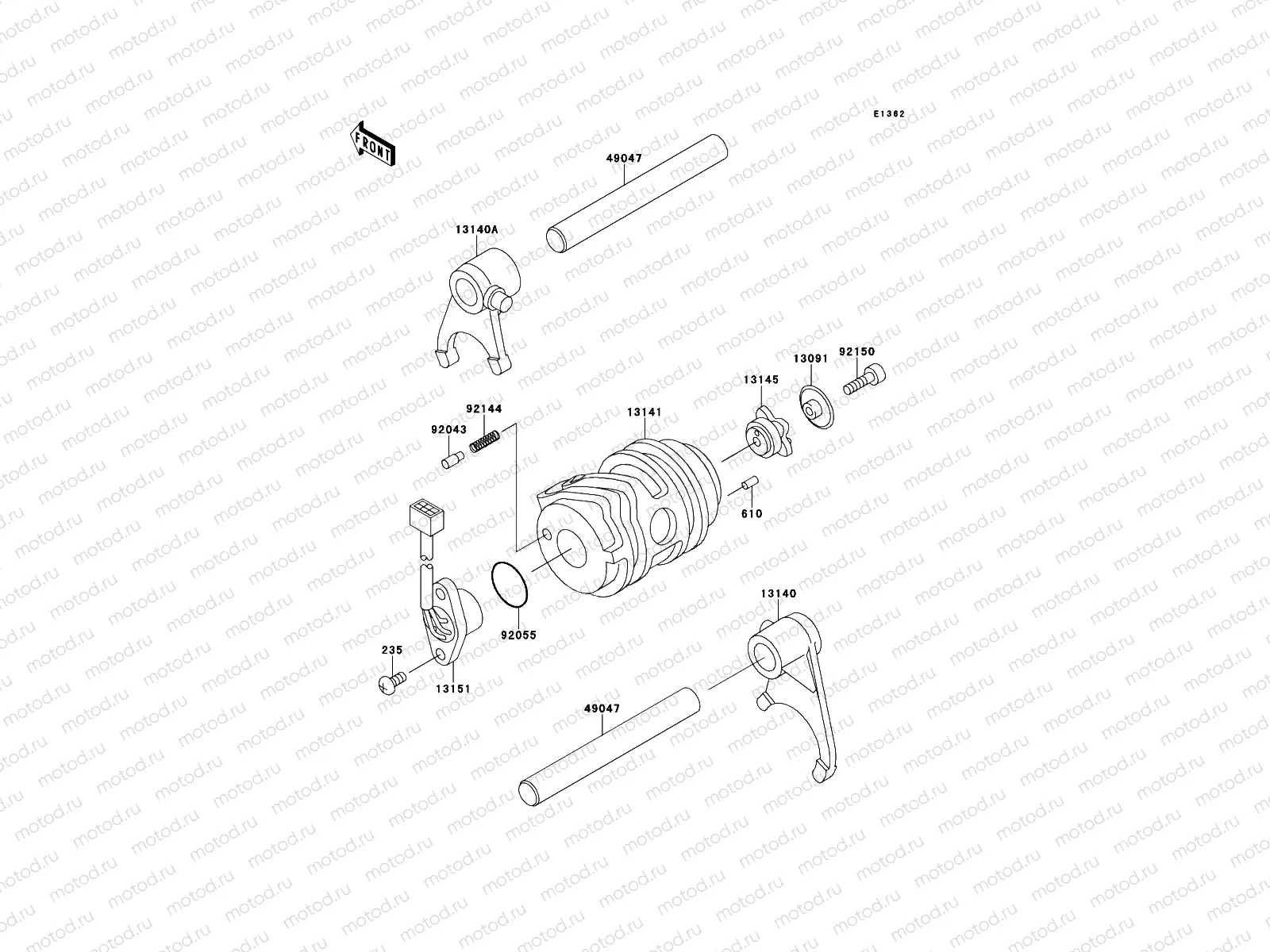 Gear Change Drum/Shift Fork(s)