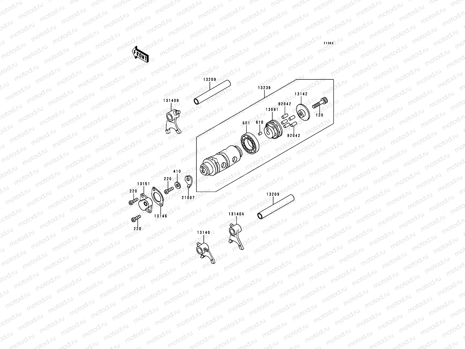 Gear Change Drum/Shift Fork(s)