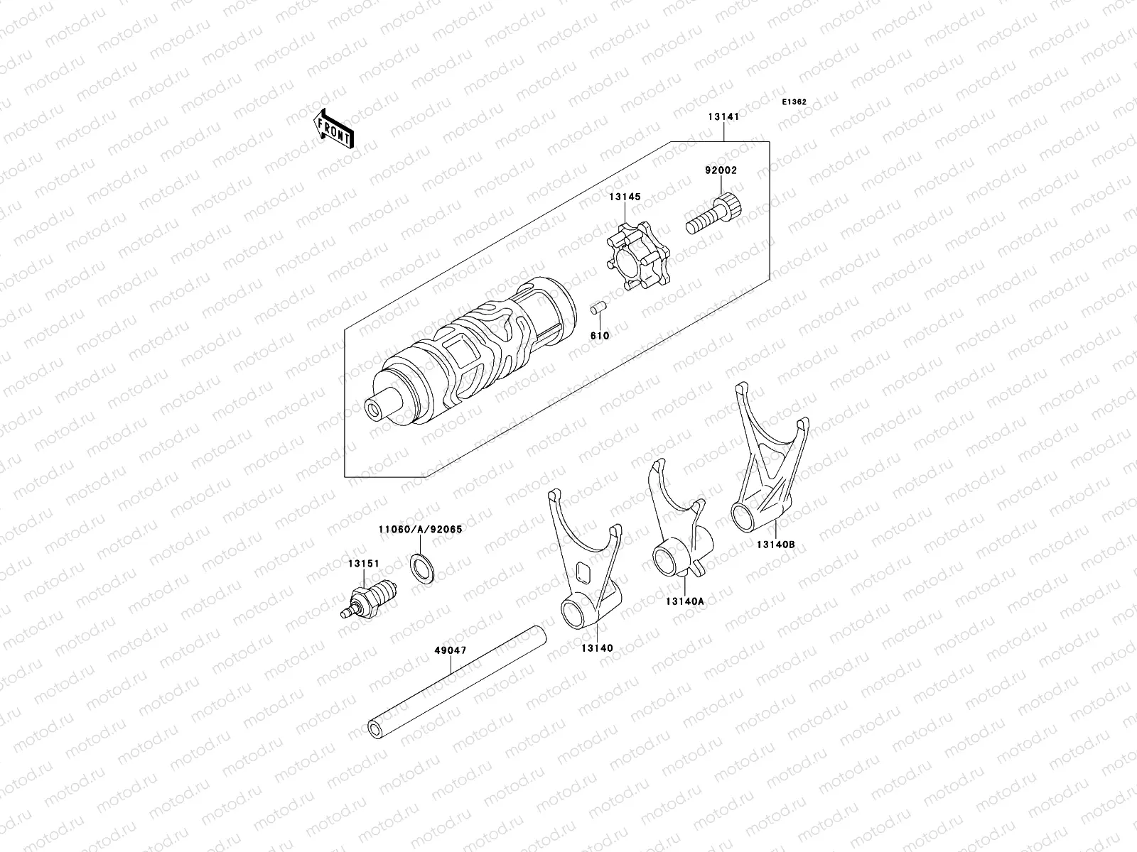 Gear Change Drum/Shift Fork(s)