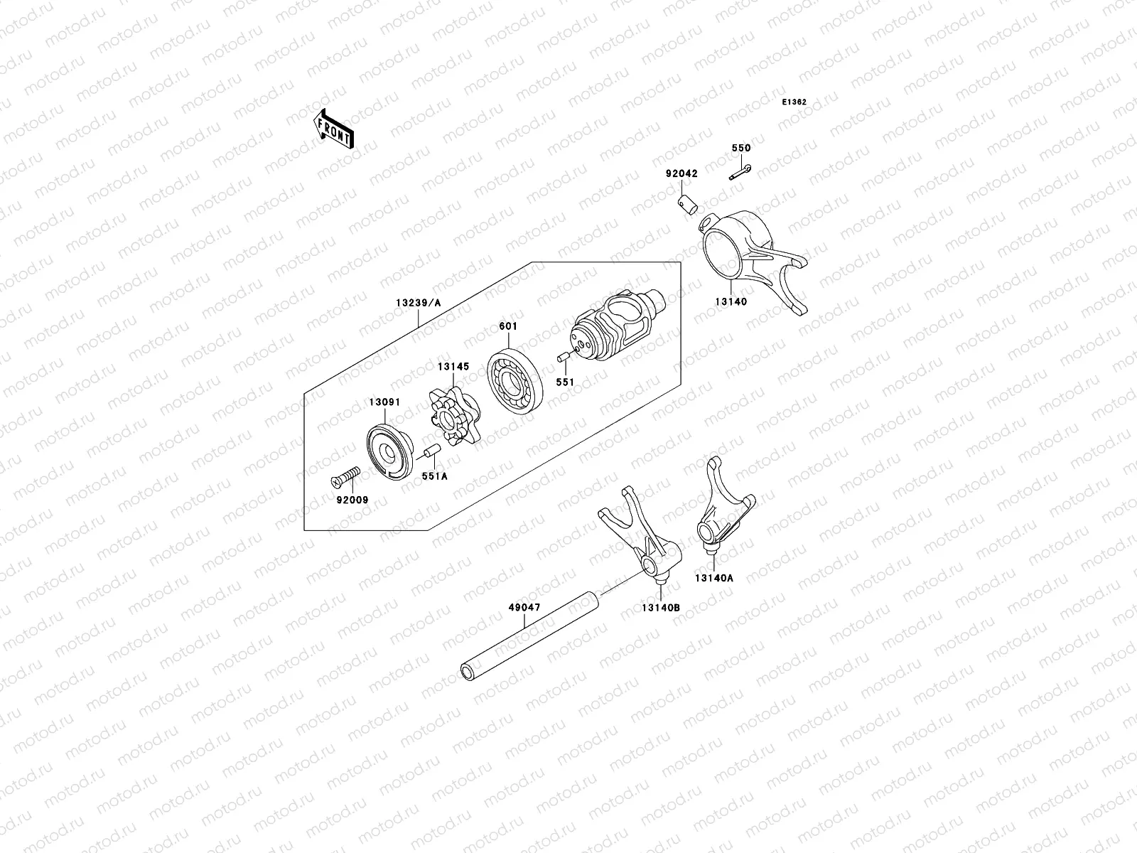Gear Change Drum/Shift Fork(s)