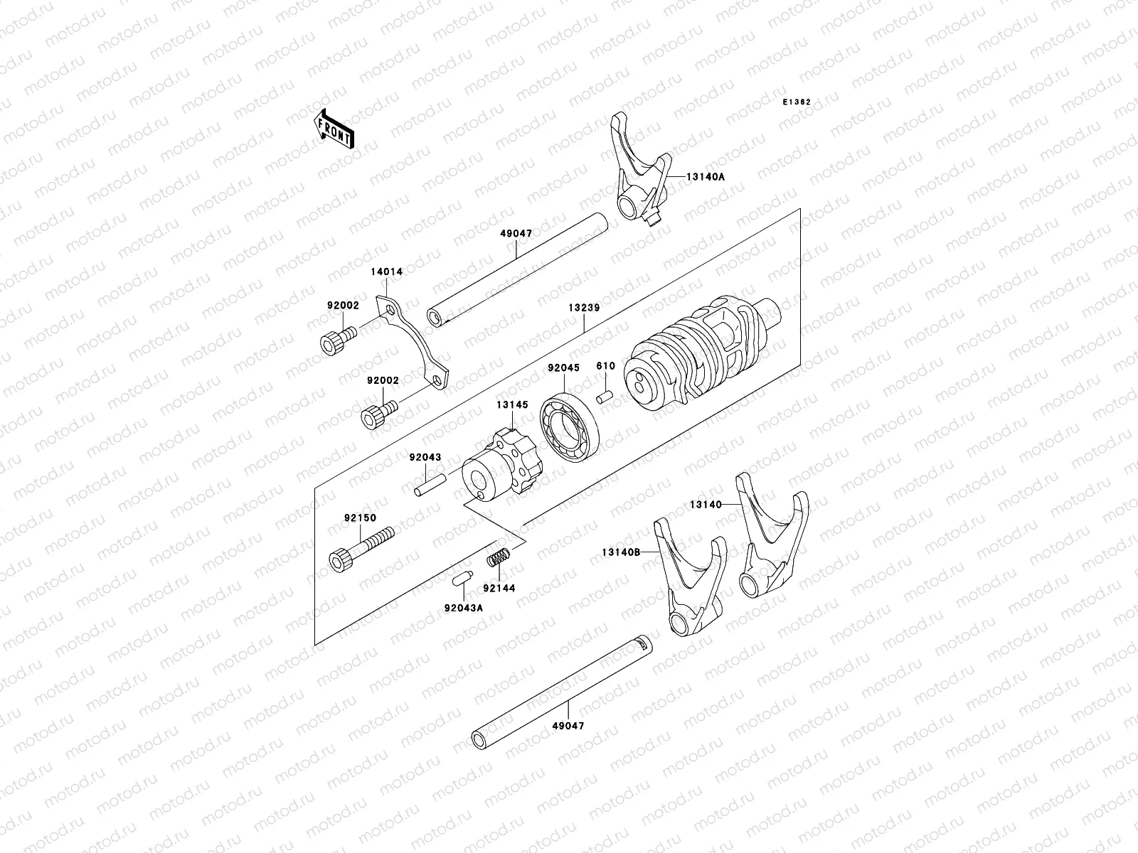 Gear Change Drum/Shift Fork(s)