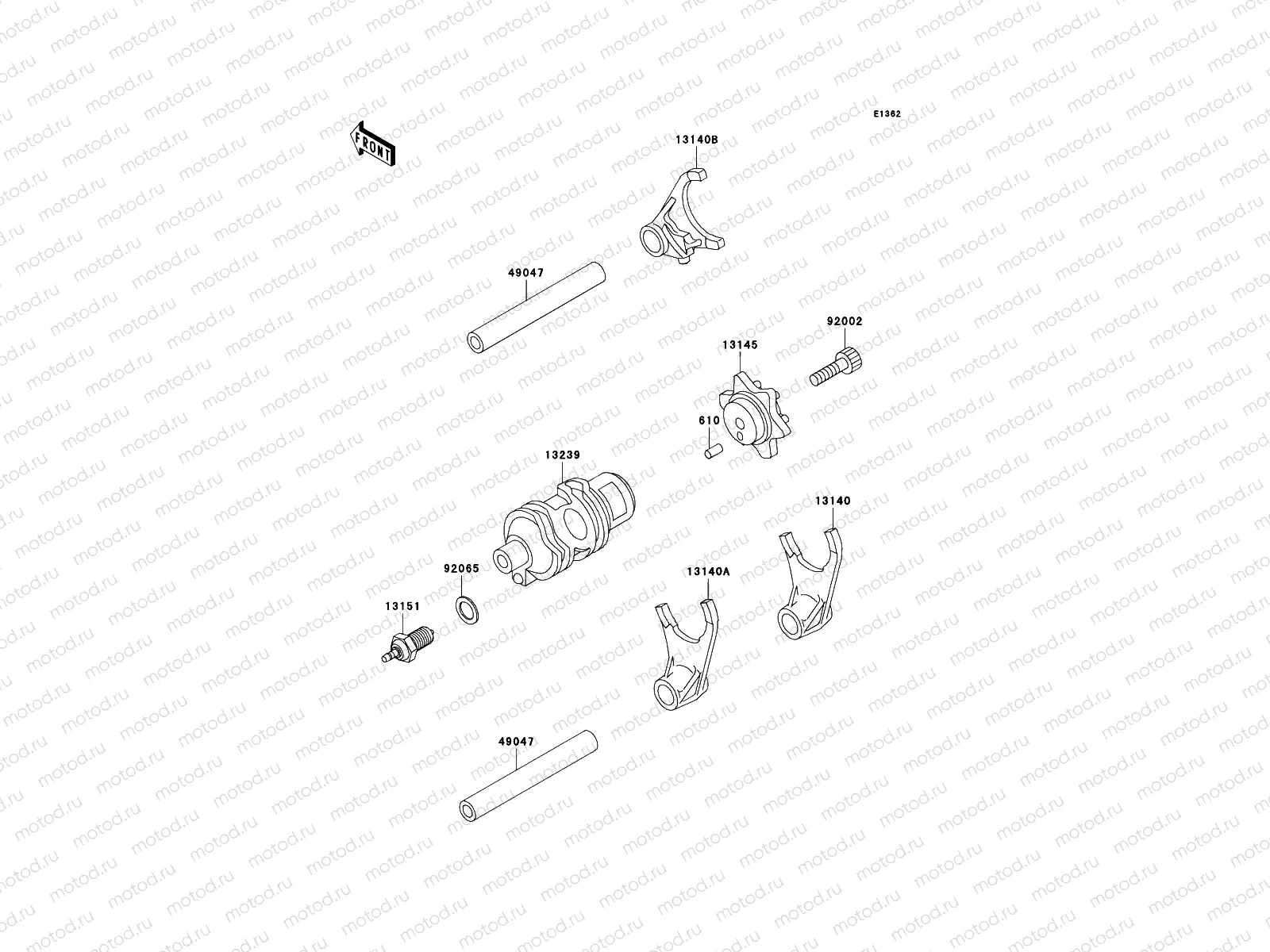 Gear Change Drum/Shift Fork(s)