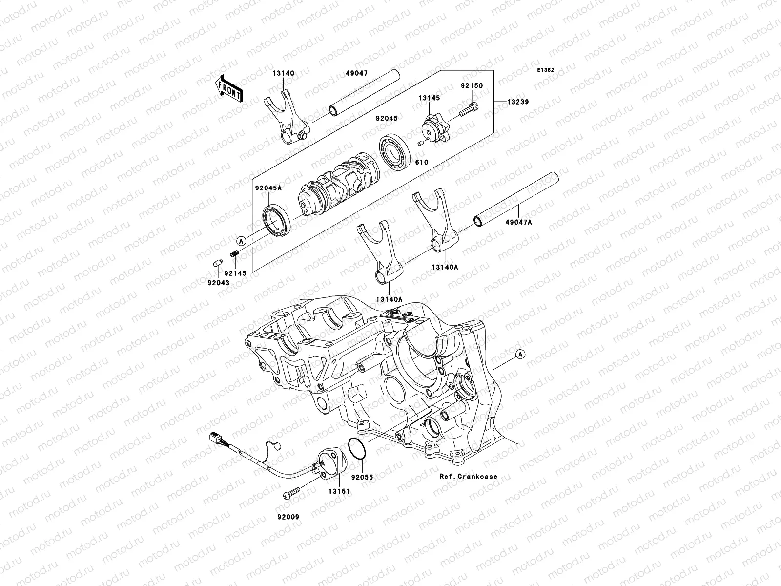 Gear Change Drum/Shift Fork(s)