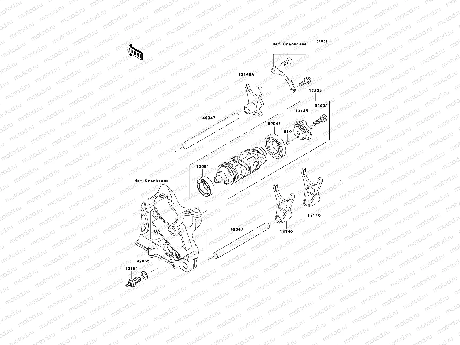 Gear Change Drum/Shift Fork(s)