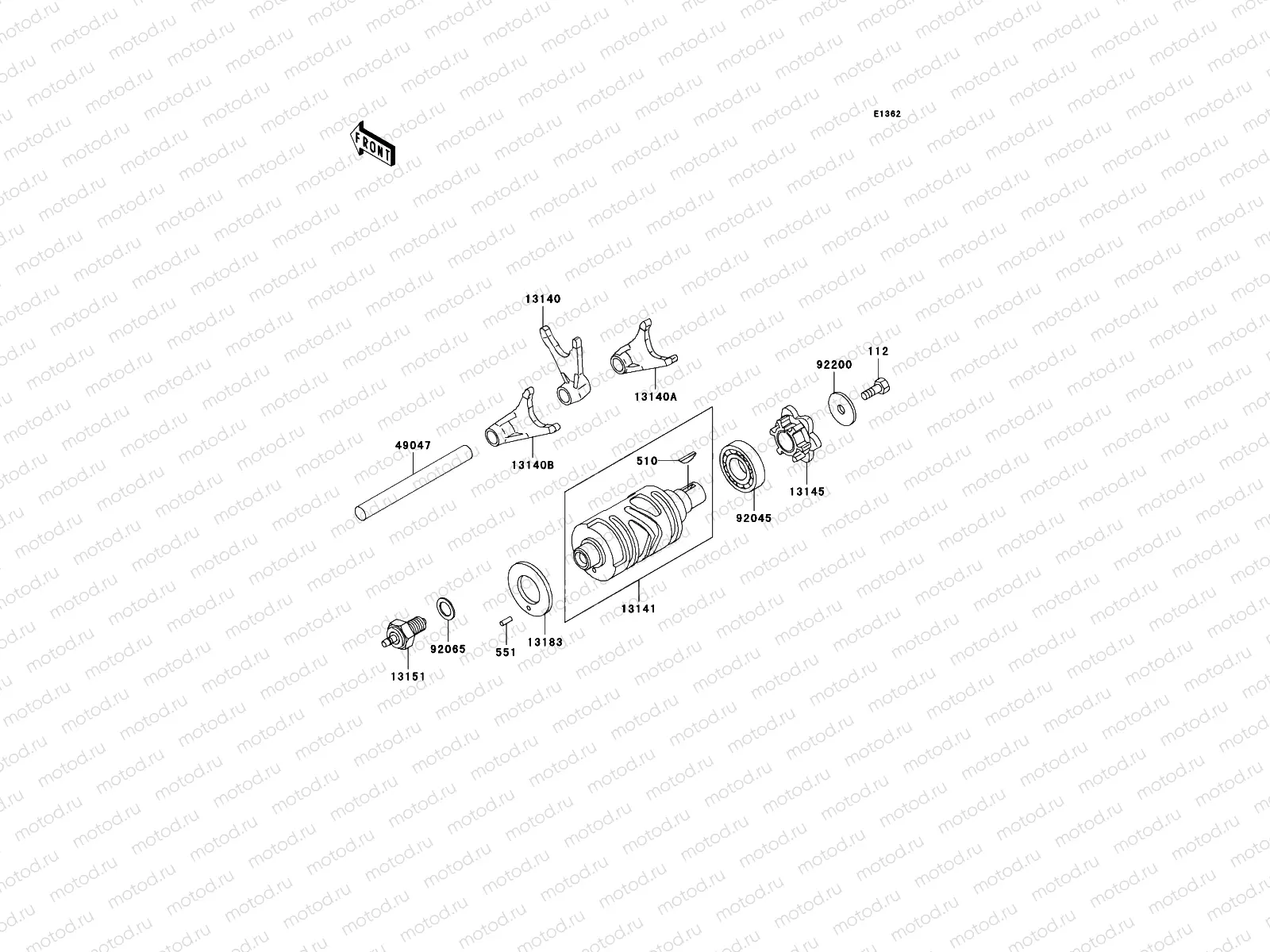 Gear Change Drum/Shift Fork(s)